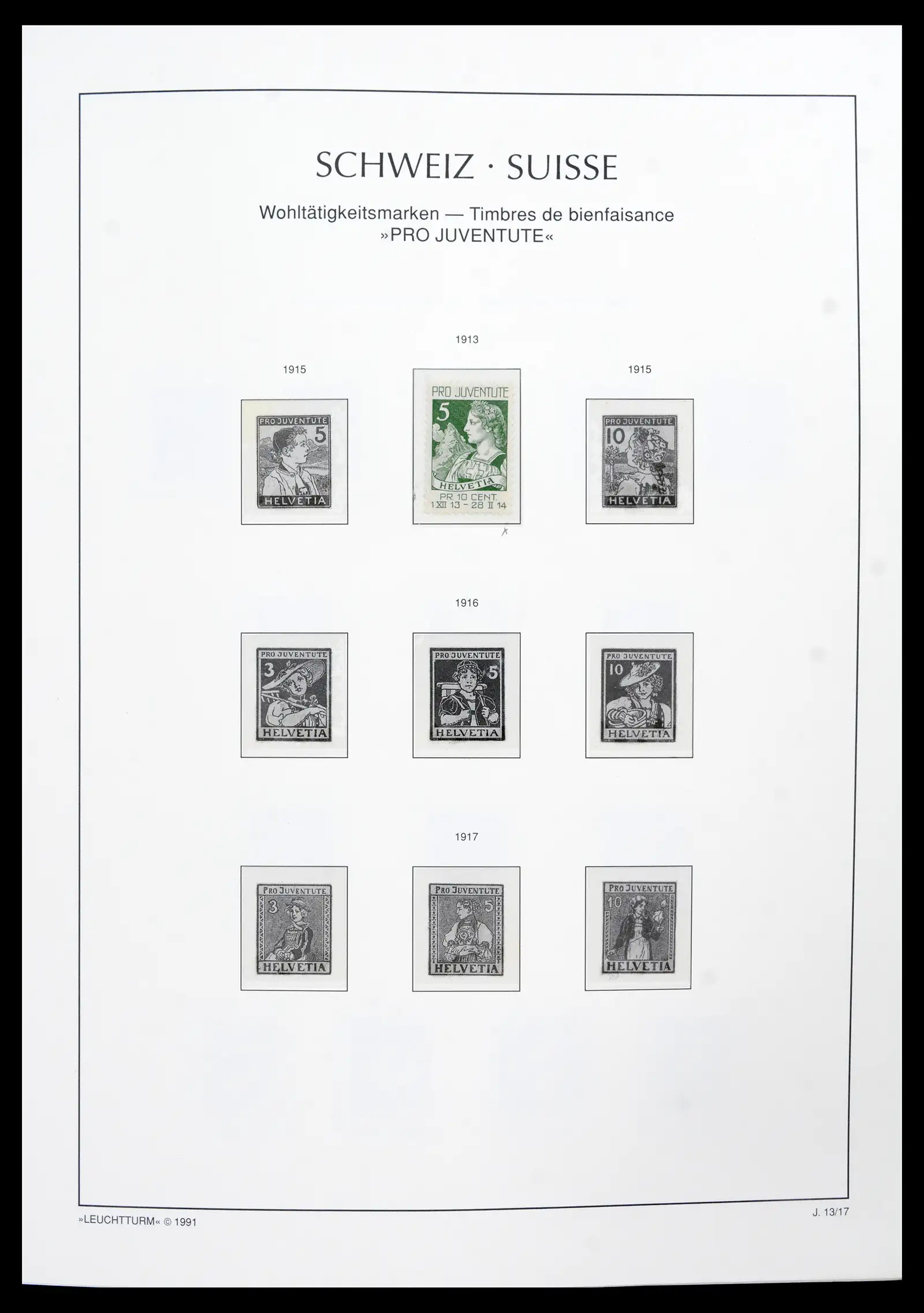 42129 0021 - Postzegelverzameling 42129 Zwitserland 1850-1975.