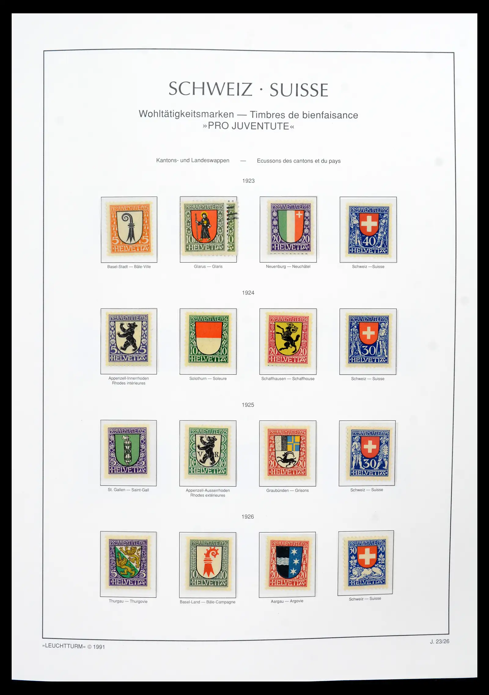 42129 0023 - Postzegelverzameling 42129 Zwitserland 1850-1975.
