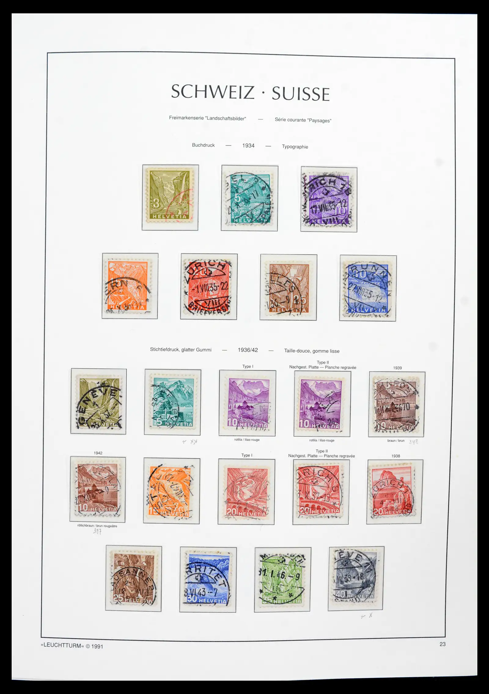 42129 0029 - Postzegelverzameling 42129 Zwitserland 1850-1975.