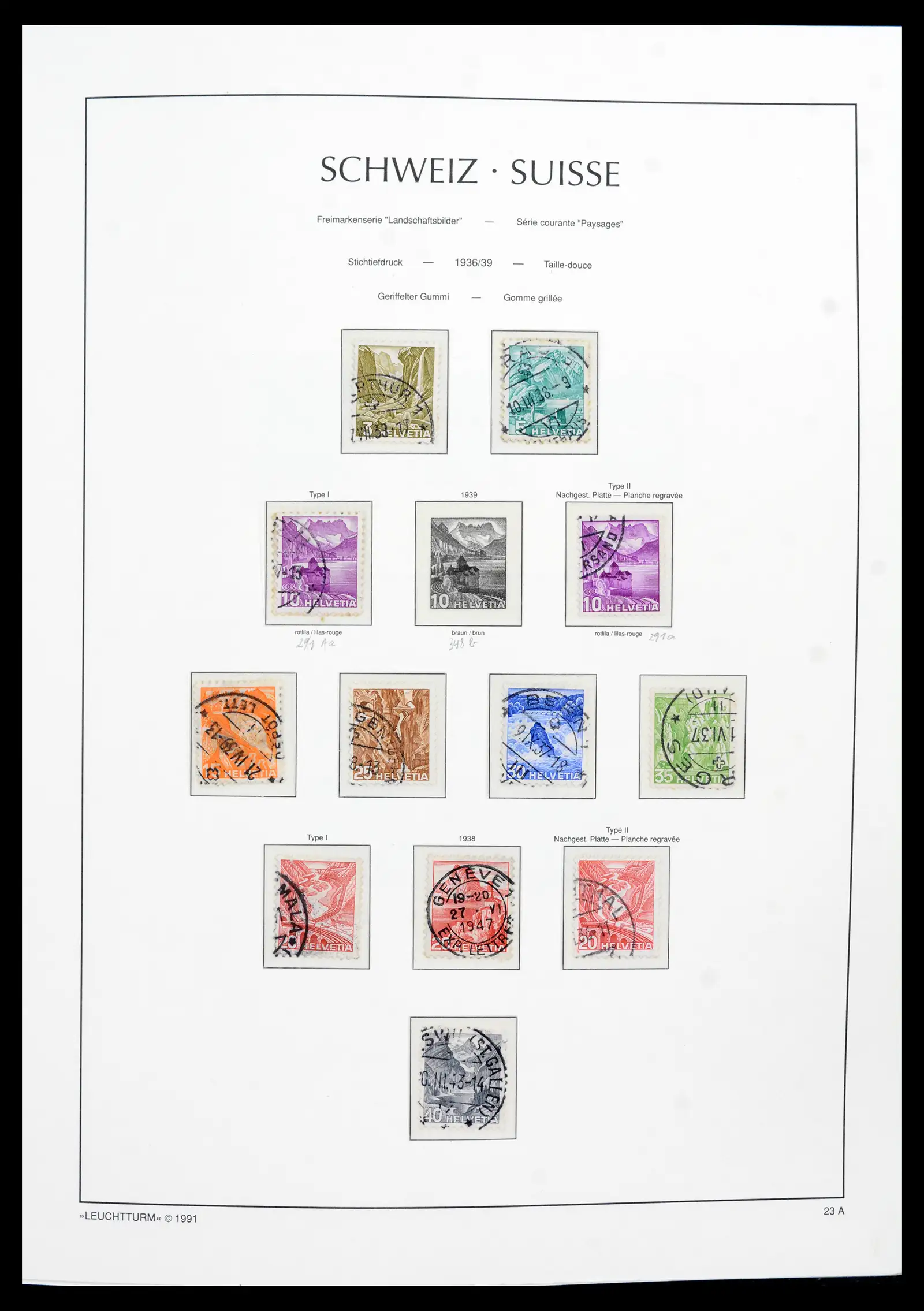42129 0030 - Postzegelverzameling 42129 Zwitserland 1850-1975.