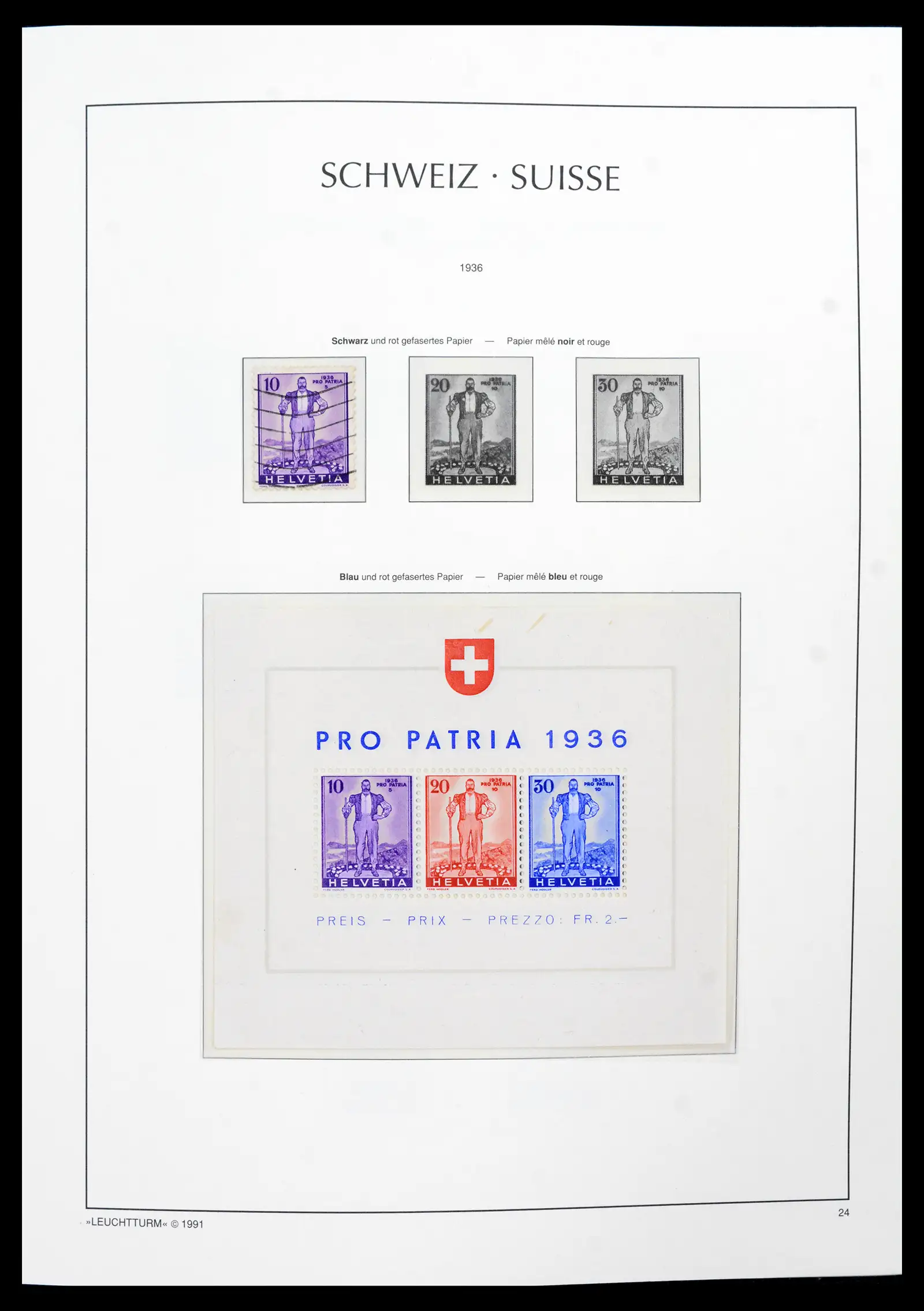 42129 0031 - Postzegelverzameling 42129 Zwitserland 1850-1975.