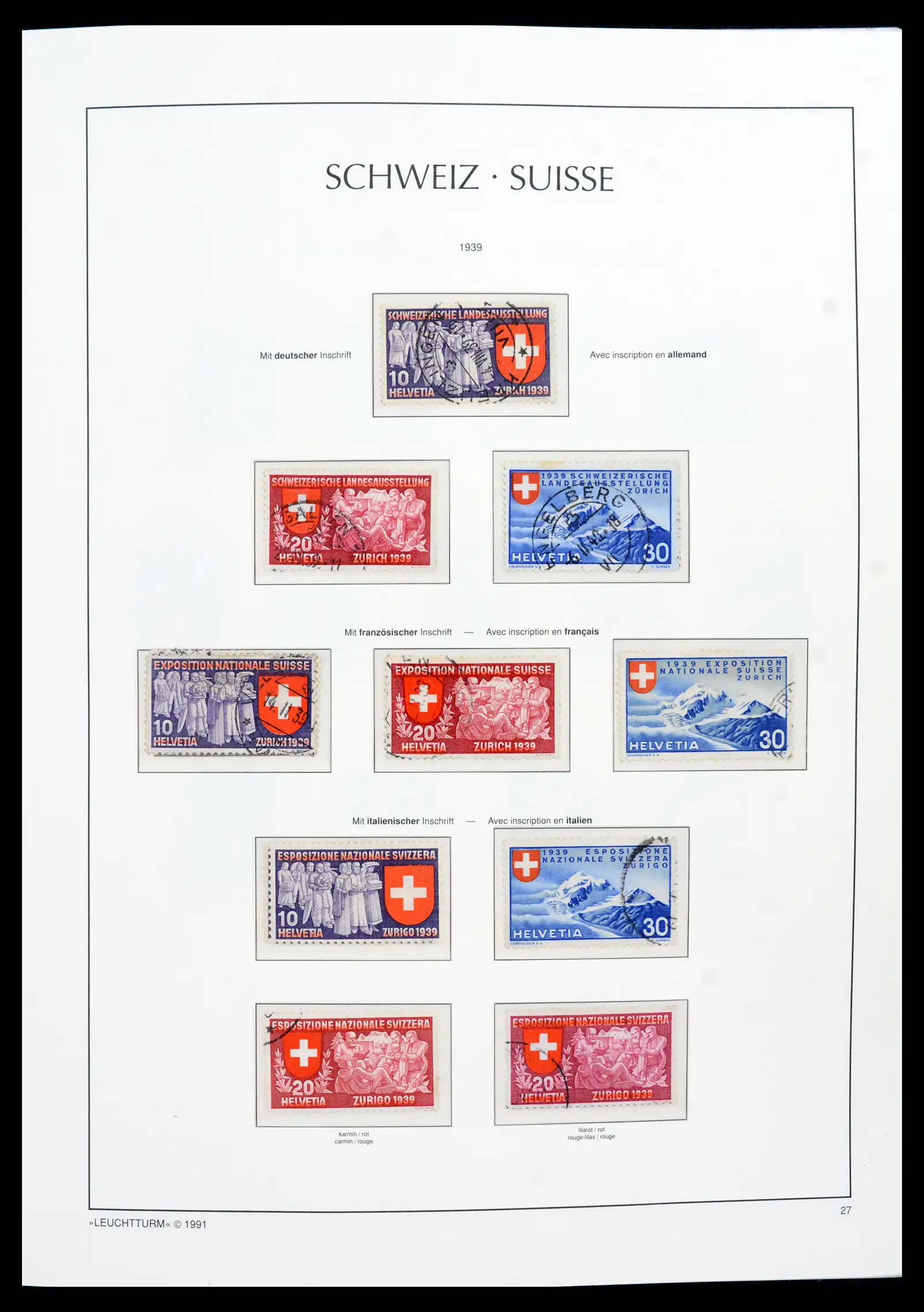 42129 0034 - Postzegelverzameling 42129 Zwitserland 1850-1975.