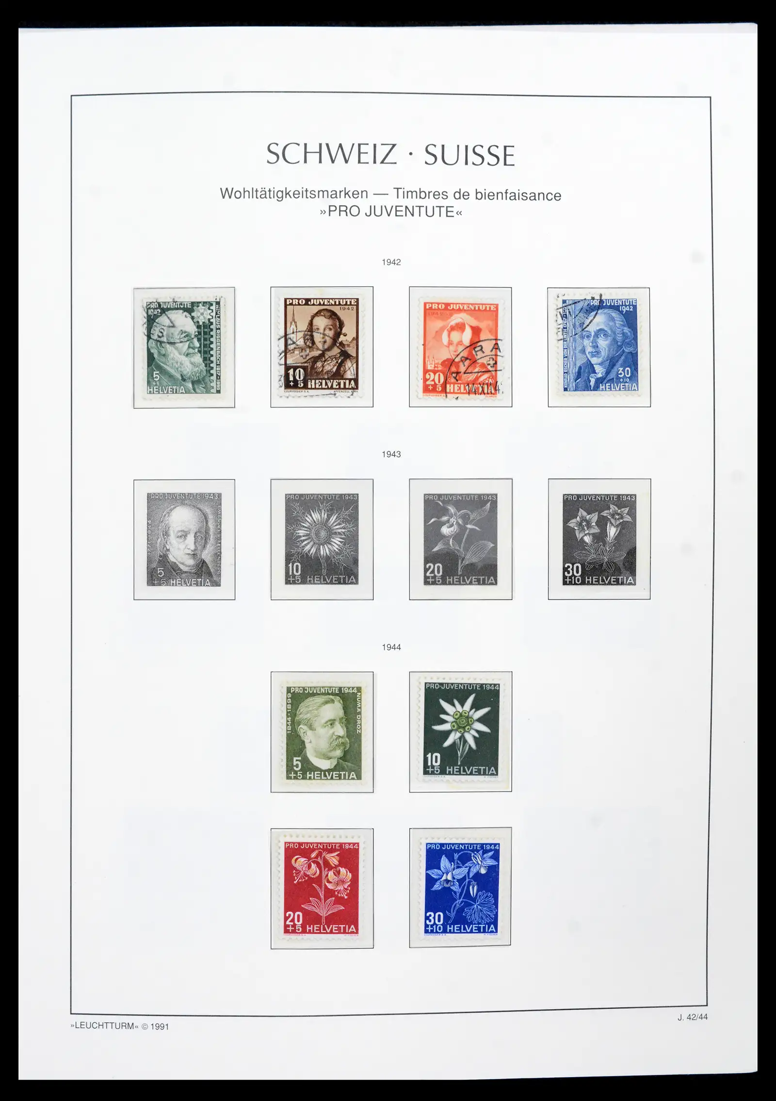 42129 0041 - Postzegelverzameling 42129 Zwitserland 1850-1975.