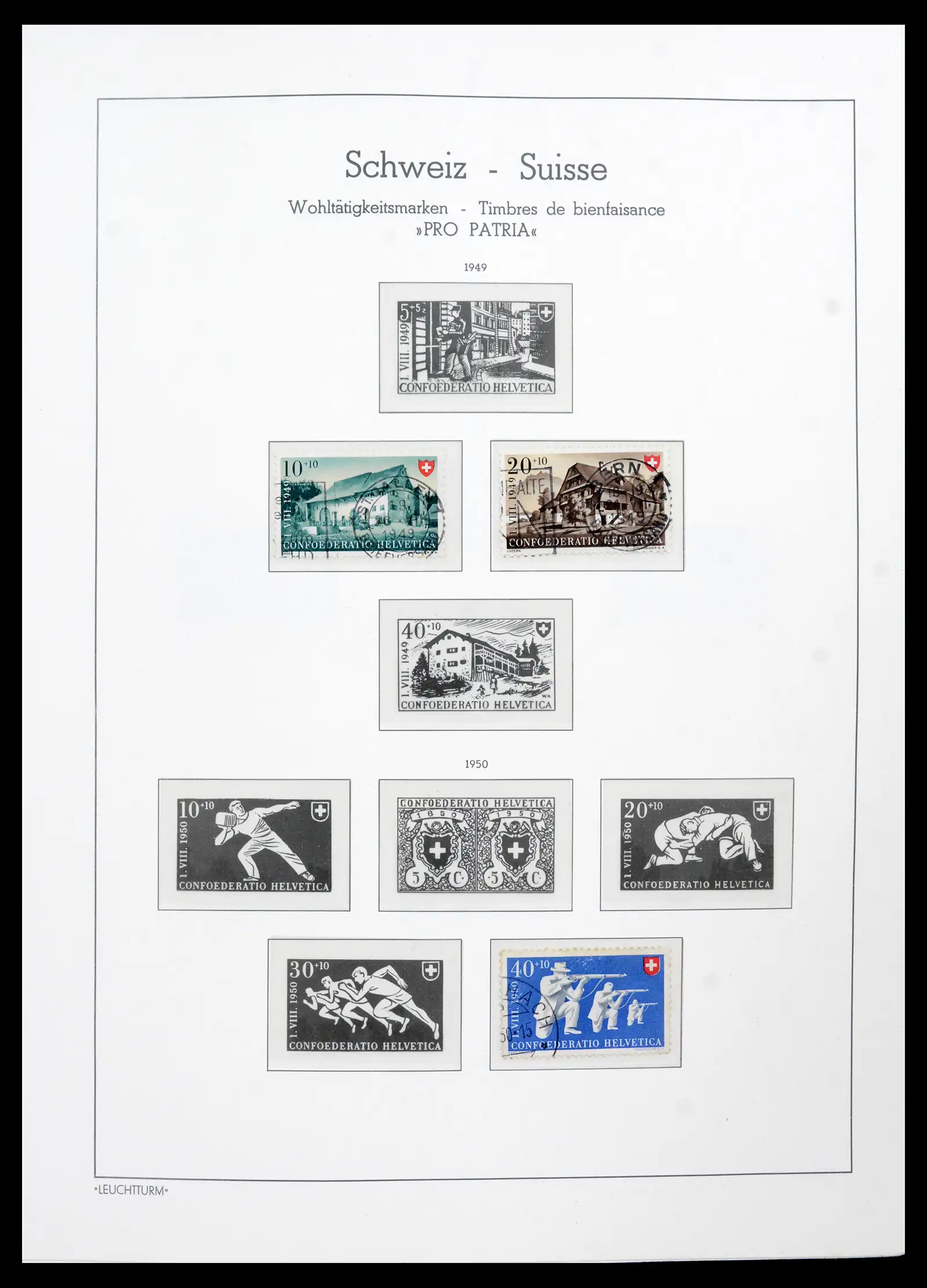 42129 0054 - Postzegelverzameling 42129 Zwitserland 1850-1975.
