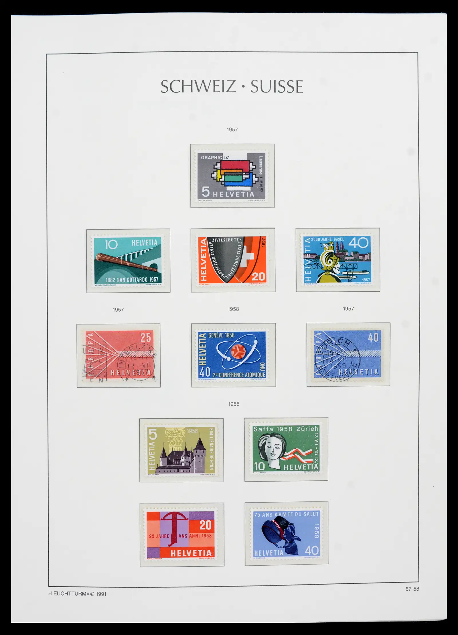 42129 0064 - Postzegelverzameling 42129 Zwitserland 1850-1975.