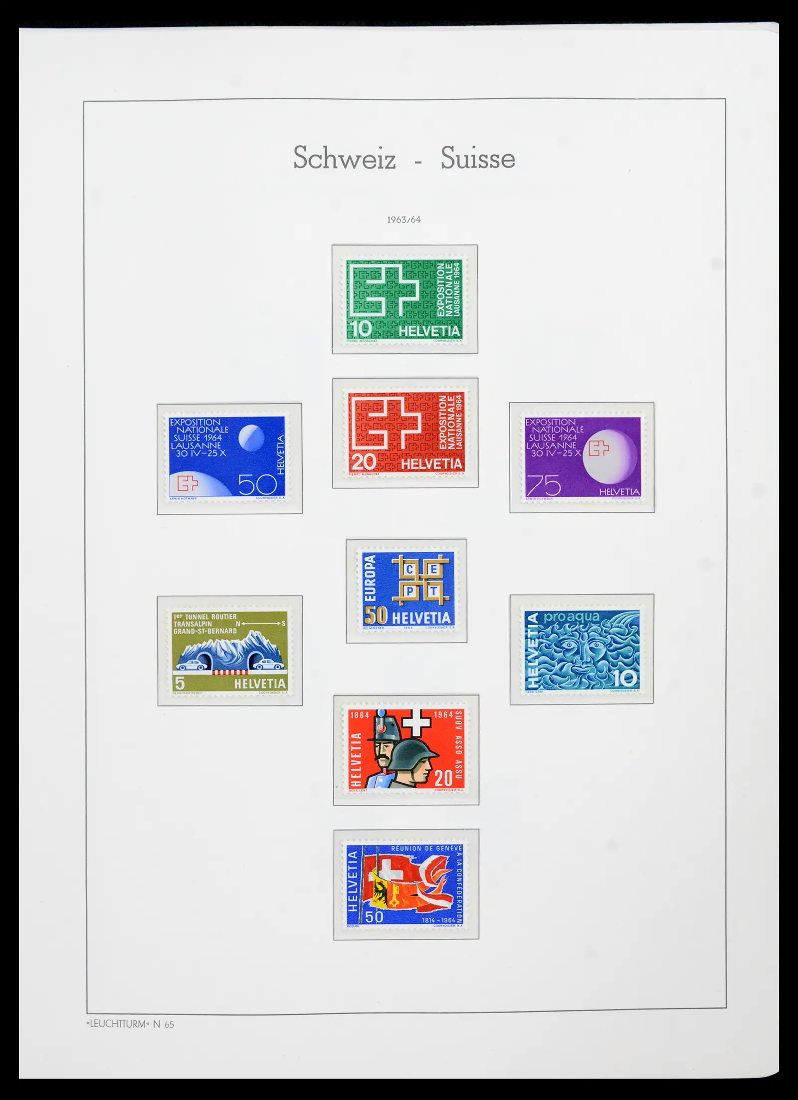 42129 0080 - Postzegelverzameling 42129 Zwitserland 1850-1975.