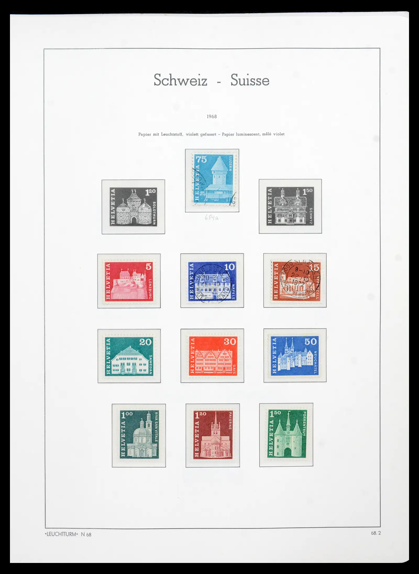 42129 0092 - Postzegelverzameling 42129 Zwitserland 1850-1975.