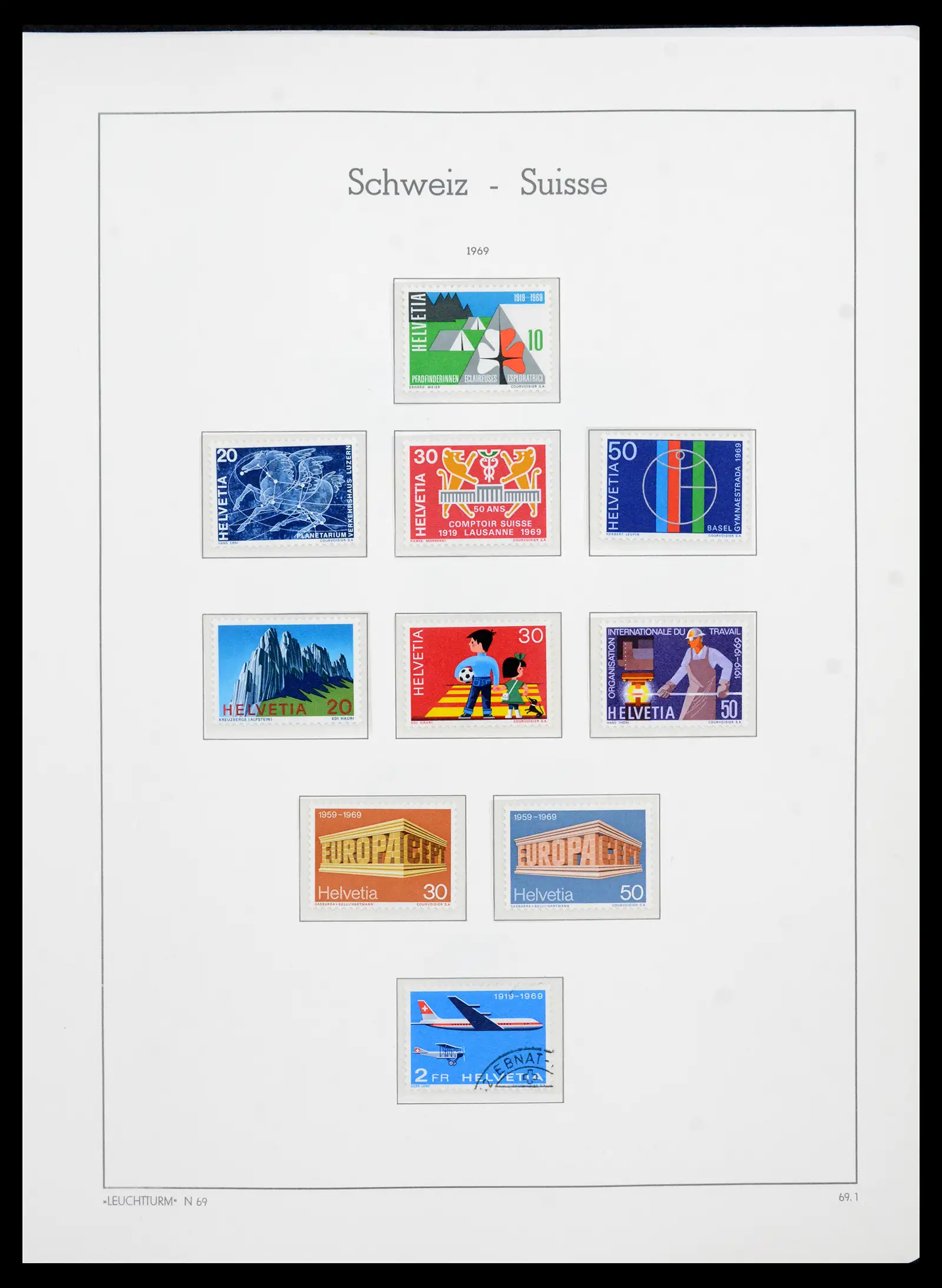 42129 0093 - Postzegelverzameling 42129 Zwitserland 1850-1975.