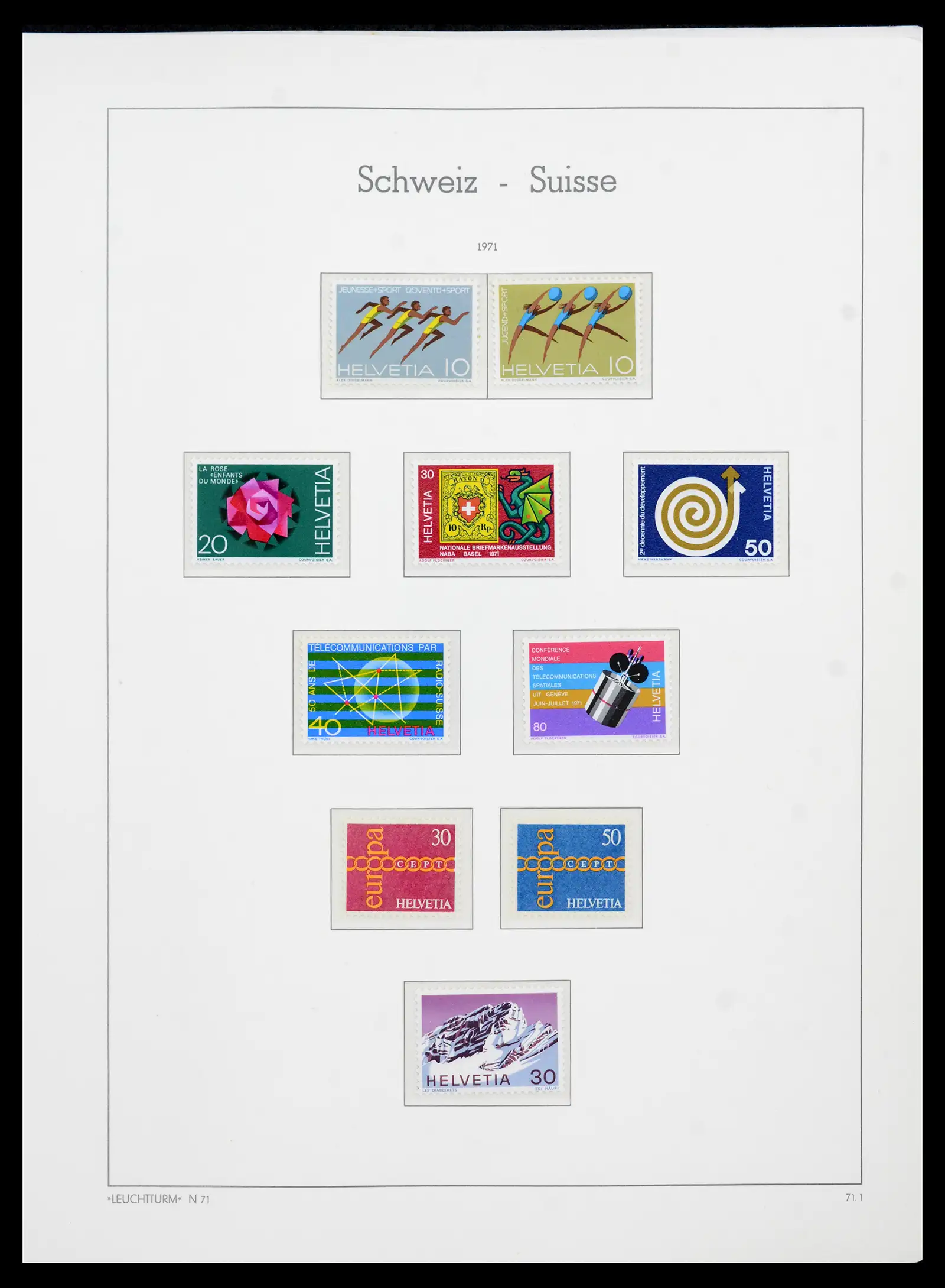 42129 0098 - Postzegelverzameling 42129 Zwitserland 1850-1975.