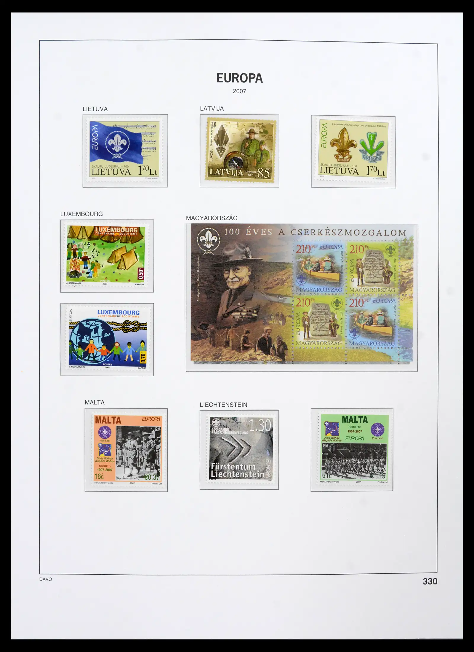 42136 0021 - Postzegelverzameling 42136 Europa CEPT compleet 2006-2010.