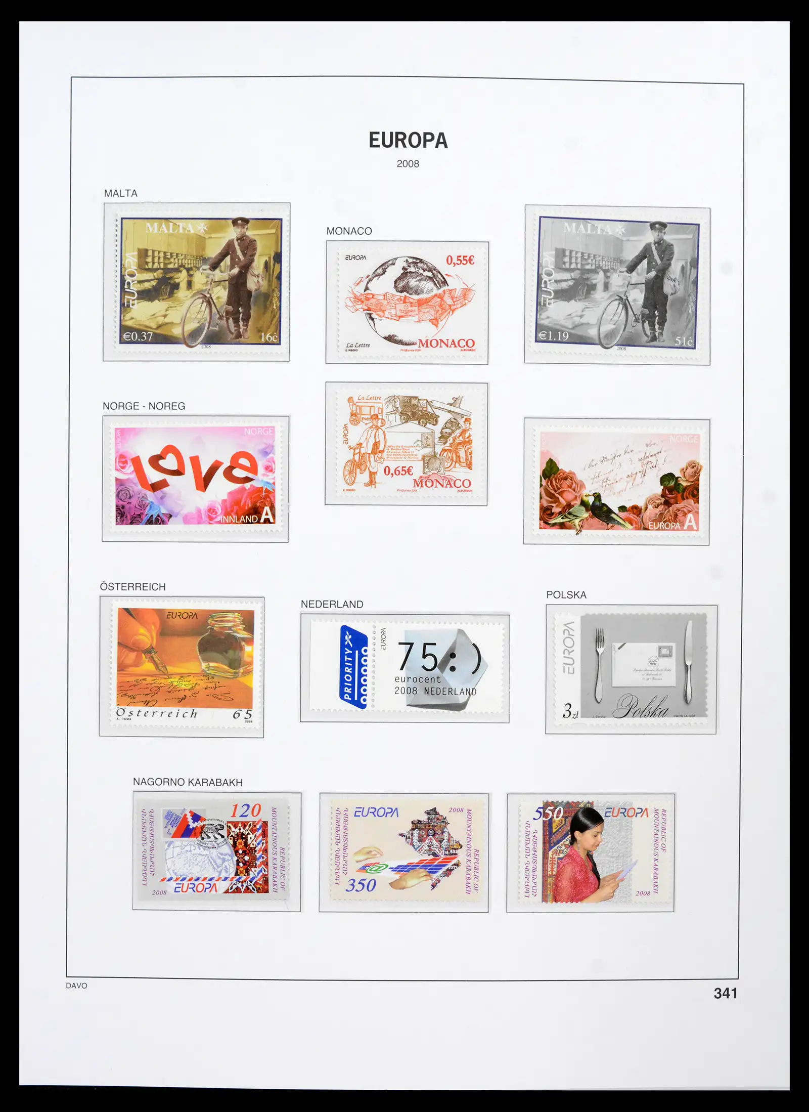 42136 0032 - Postzegelverzameling 42136 Europa CEPT compleet 2006-2010.