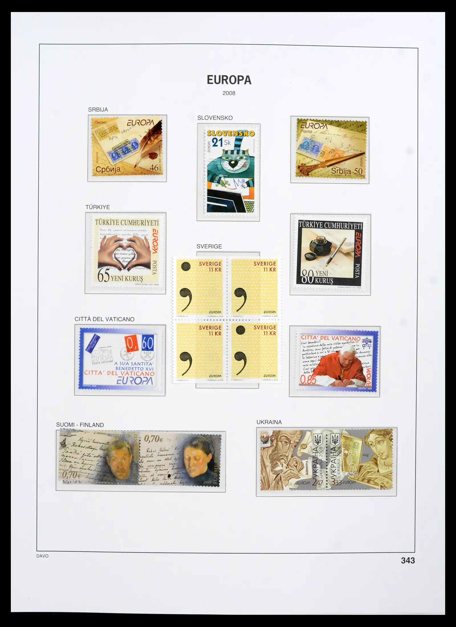 42136 0034 - Postzegelverzameling 42136 Europa CEPT compleet 2006-2010.