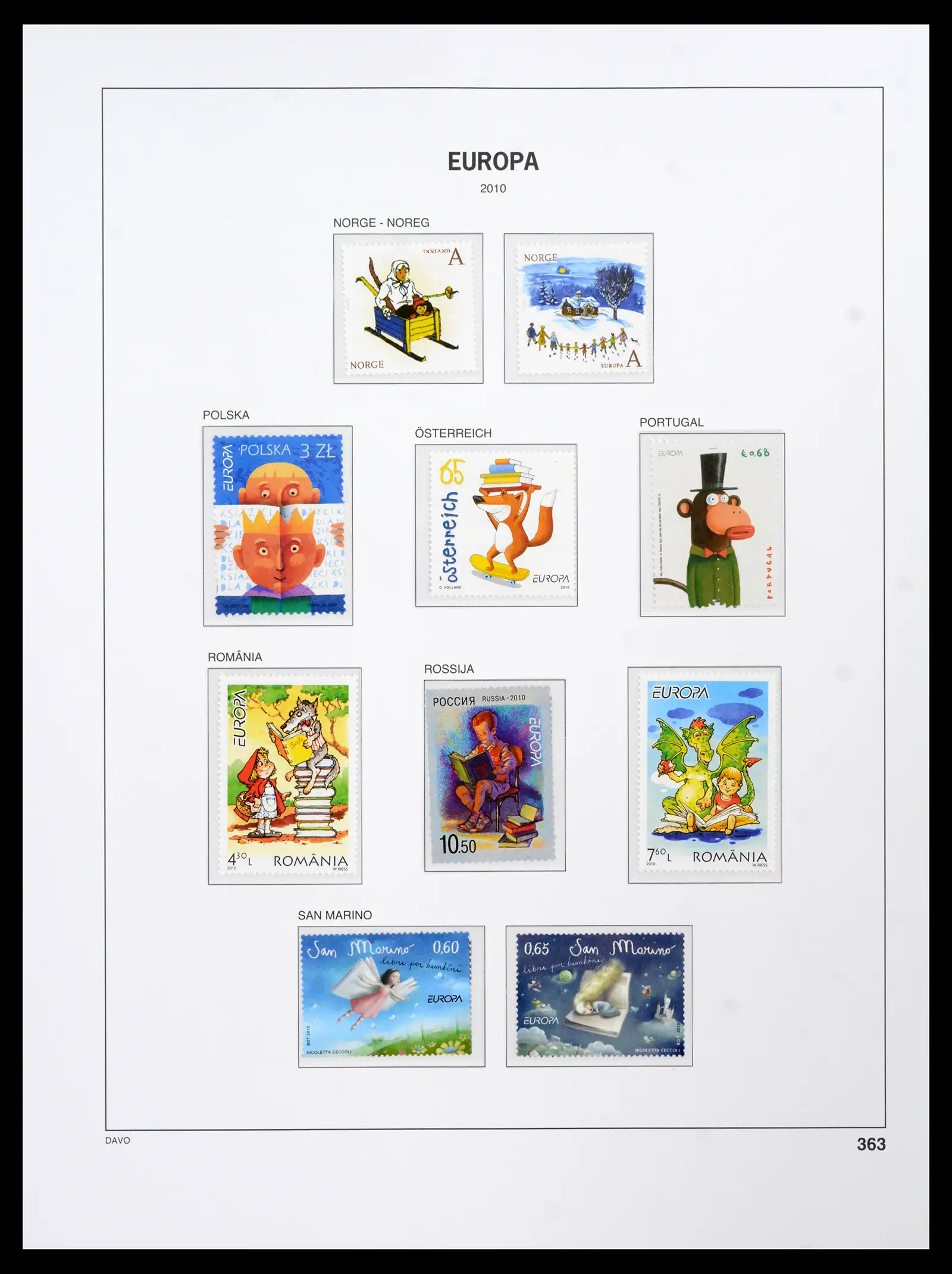 42136 0056 - Postzegelverzameling 42136 Europa CEPT compleet 2006-2010.
