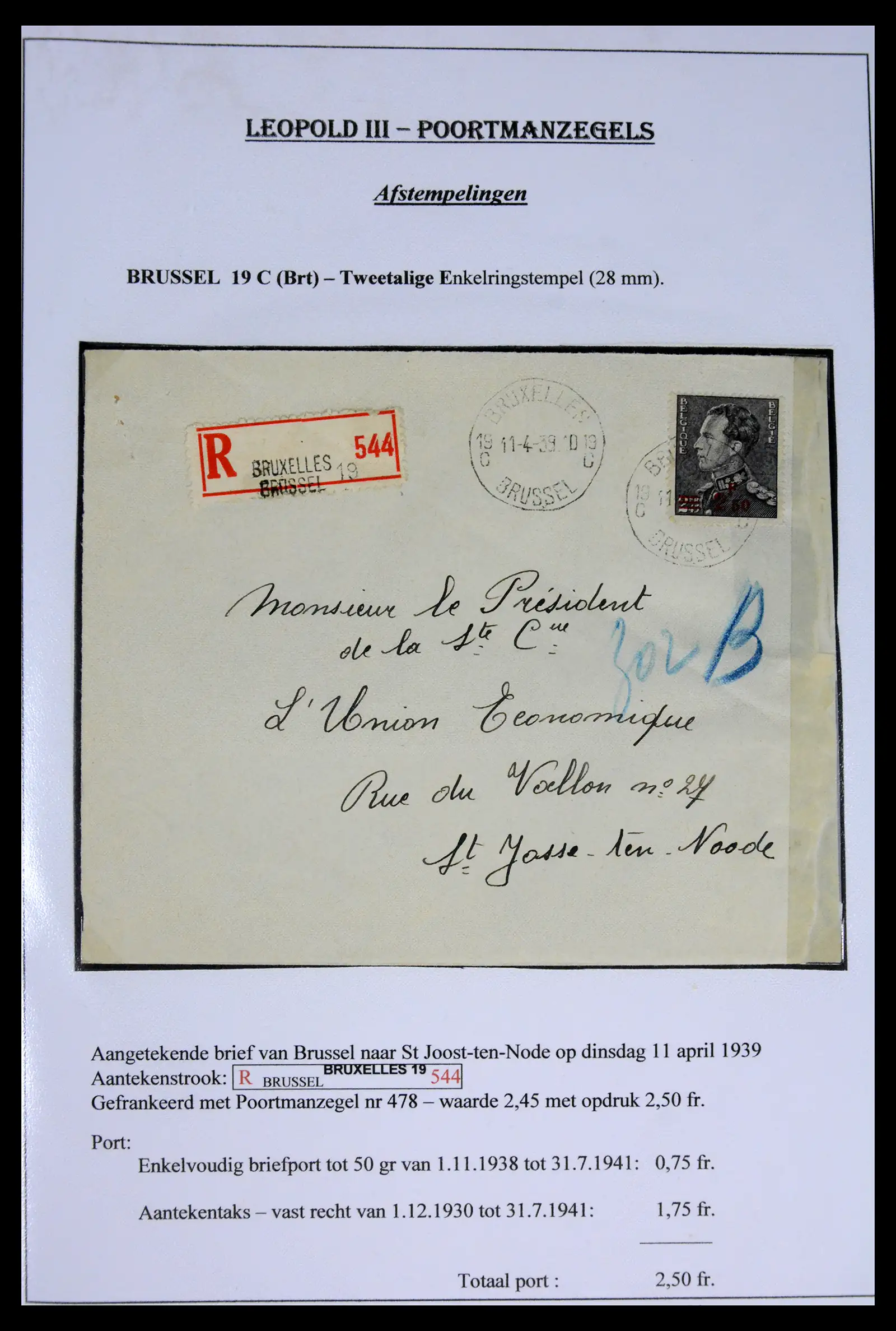 42137 0002 - Stamp collection 42137 België emissie Poortman 1935-1996.