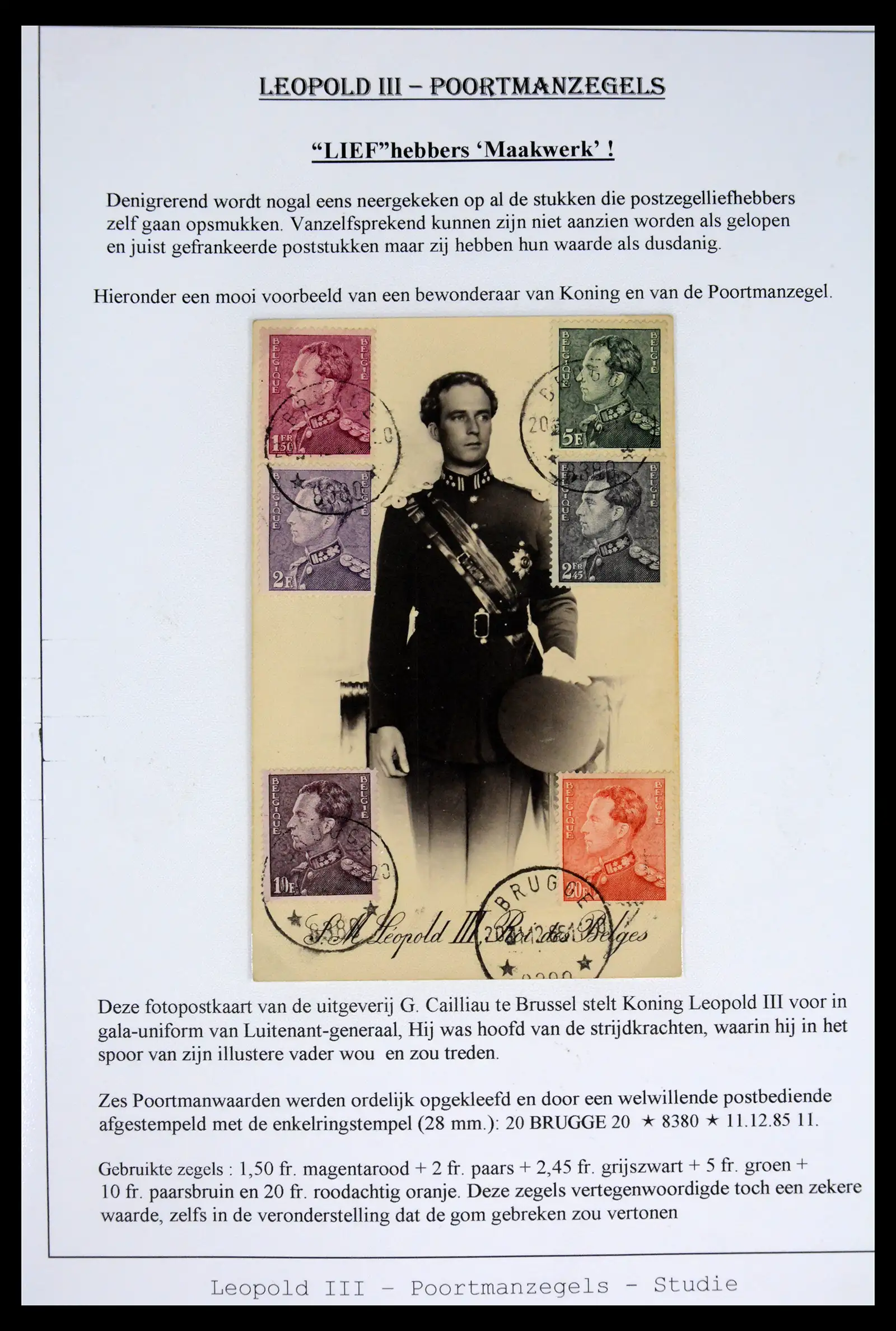 42137 0004 - Stamp collection 42137 België emissie Poortman 1935-1996.