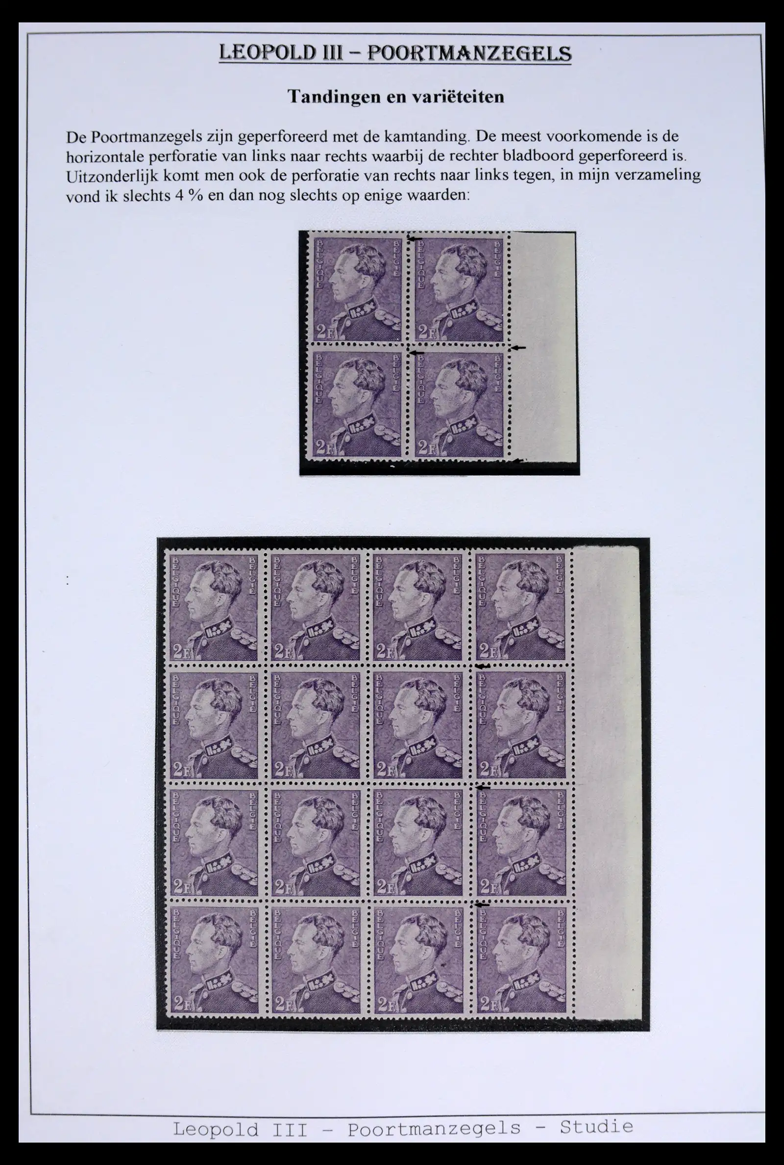 42137 0007 - Stamp collection 42137 België emissie Poortman 1935-1996.