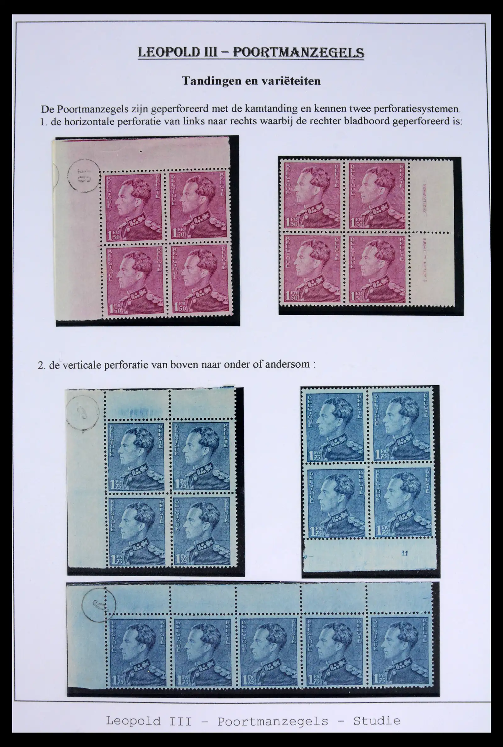 42137 0009 - Stamp collection 42137 België emissie Poortman 1935-1996.