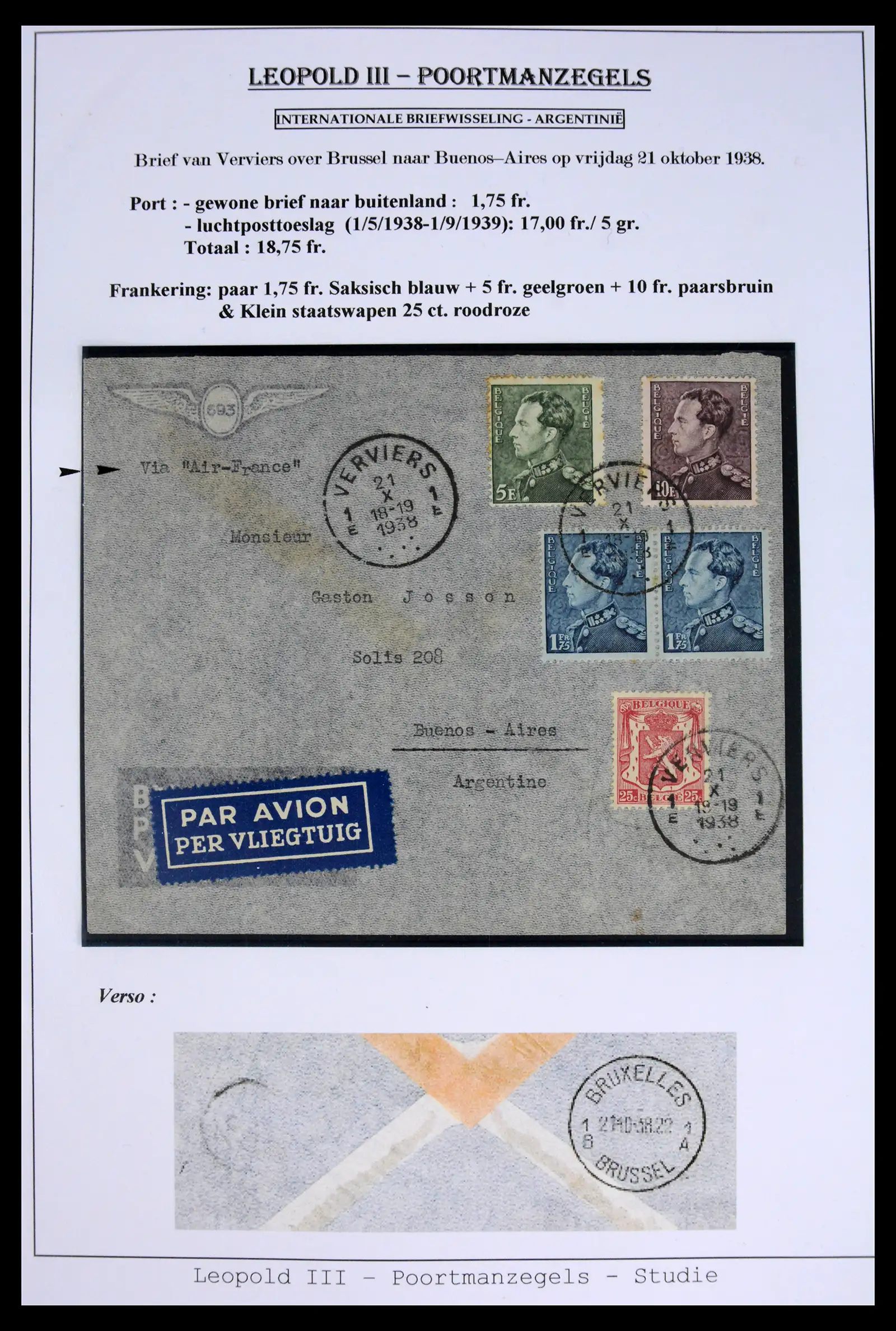 42137 0010 - Stamp collection 42137 België emissie Poortman 1935-1996.
