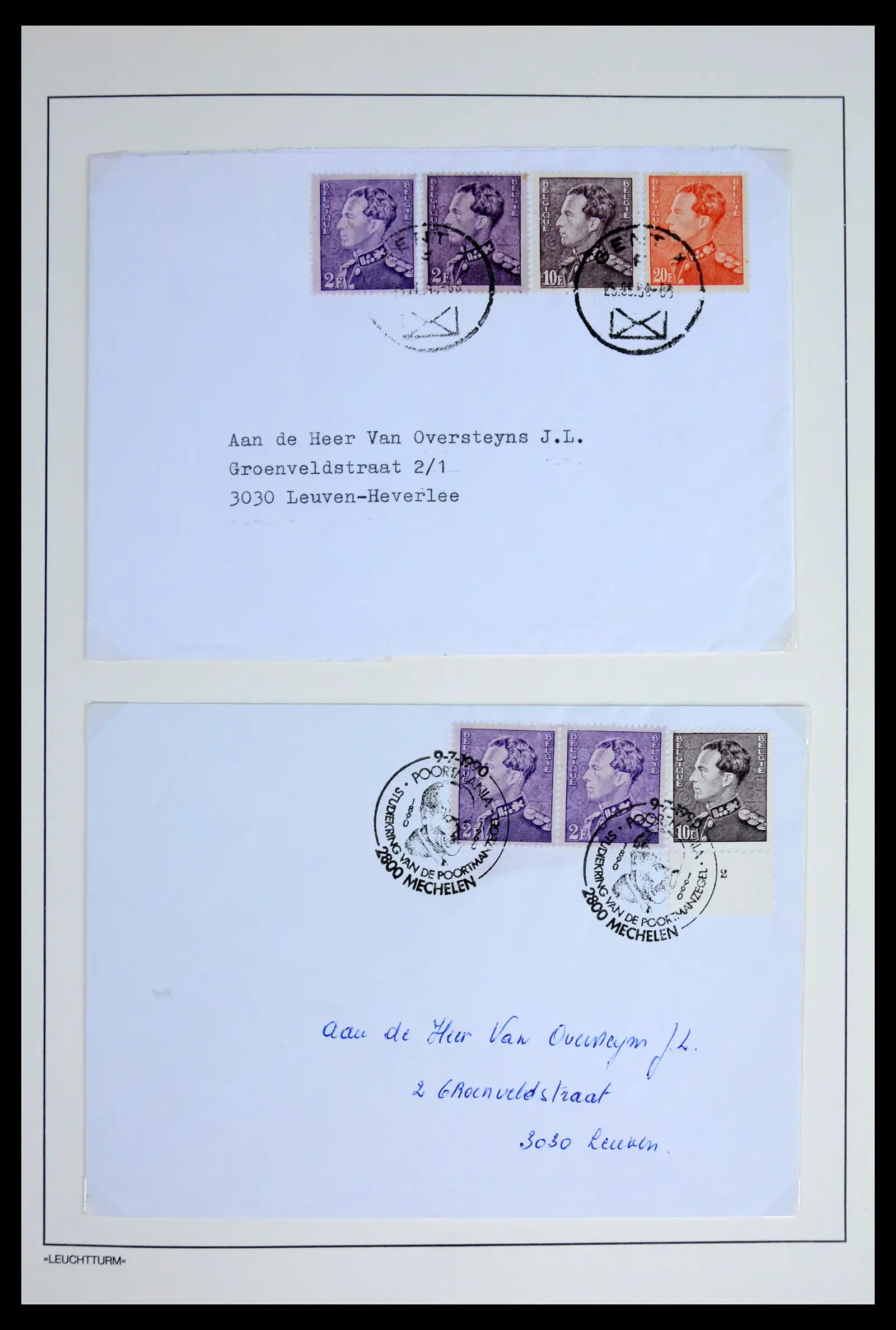 42137 0034 - Postzegelverzameling 42137 België emissie Poortman 1935-1996.