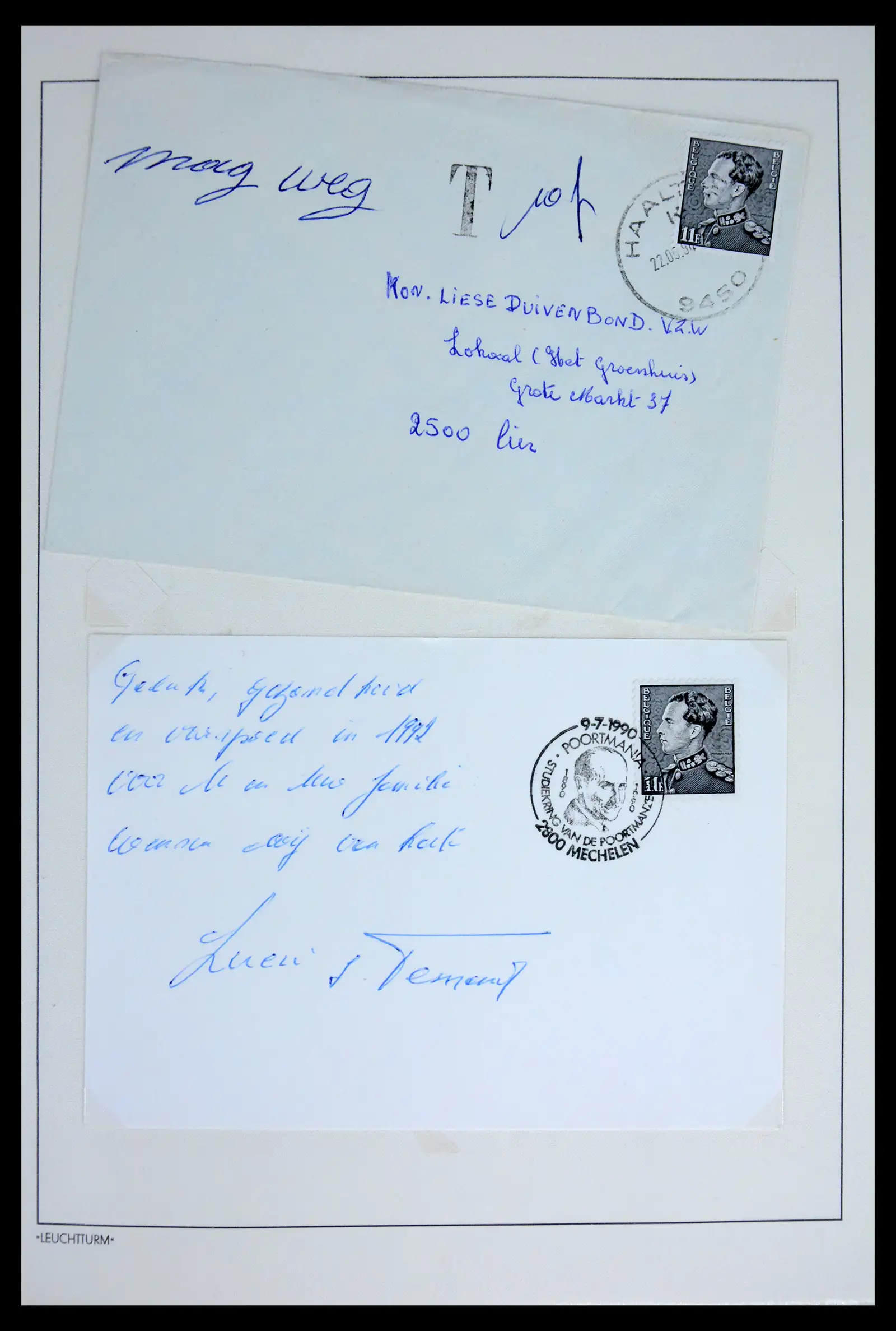 42137 0035 - Postzegelverzameling 42137 België emissie Poortman 1935-1996.