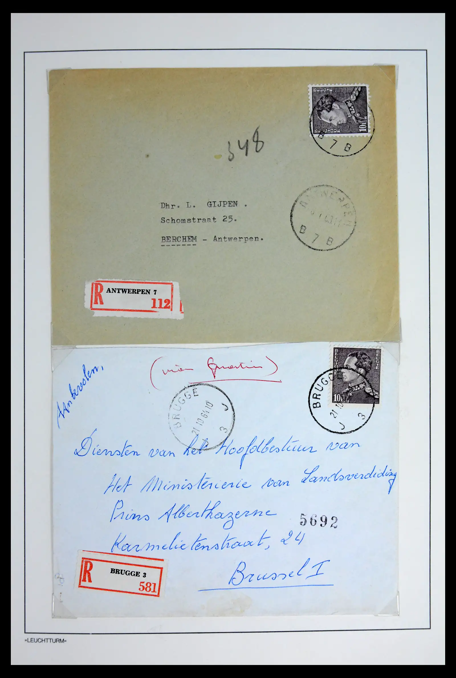 42137 0038 - Postzegelverzameling 42137 België emissie Poortman 1935-1996.