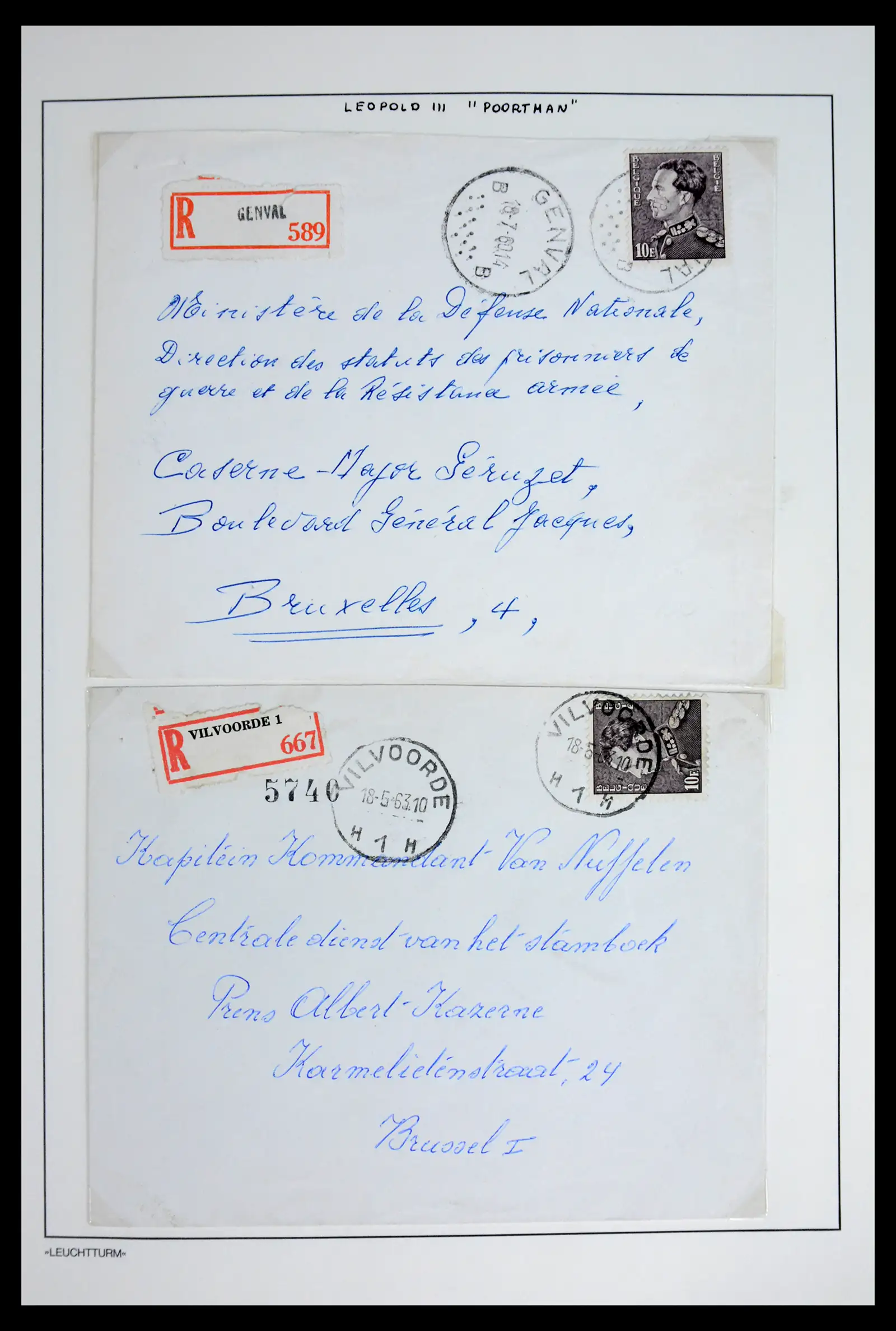 42137 0039 - Postzegelverzameling 42137 België emissie Poortman 1935-1996.