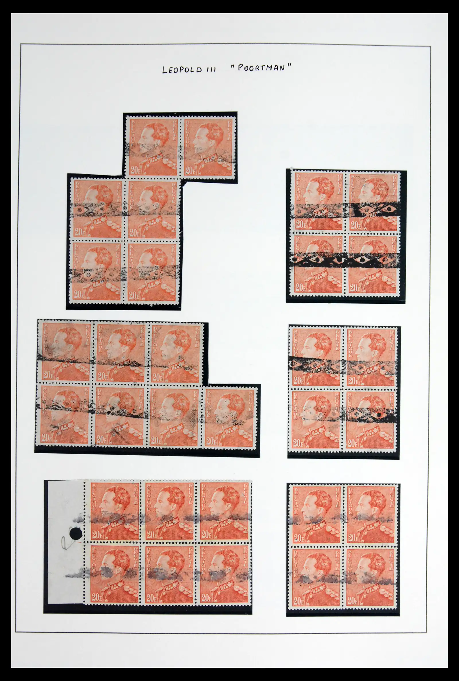 42137 0058 - Postzegelverzameling 42137 België emissie Poortman 1935-1996.