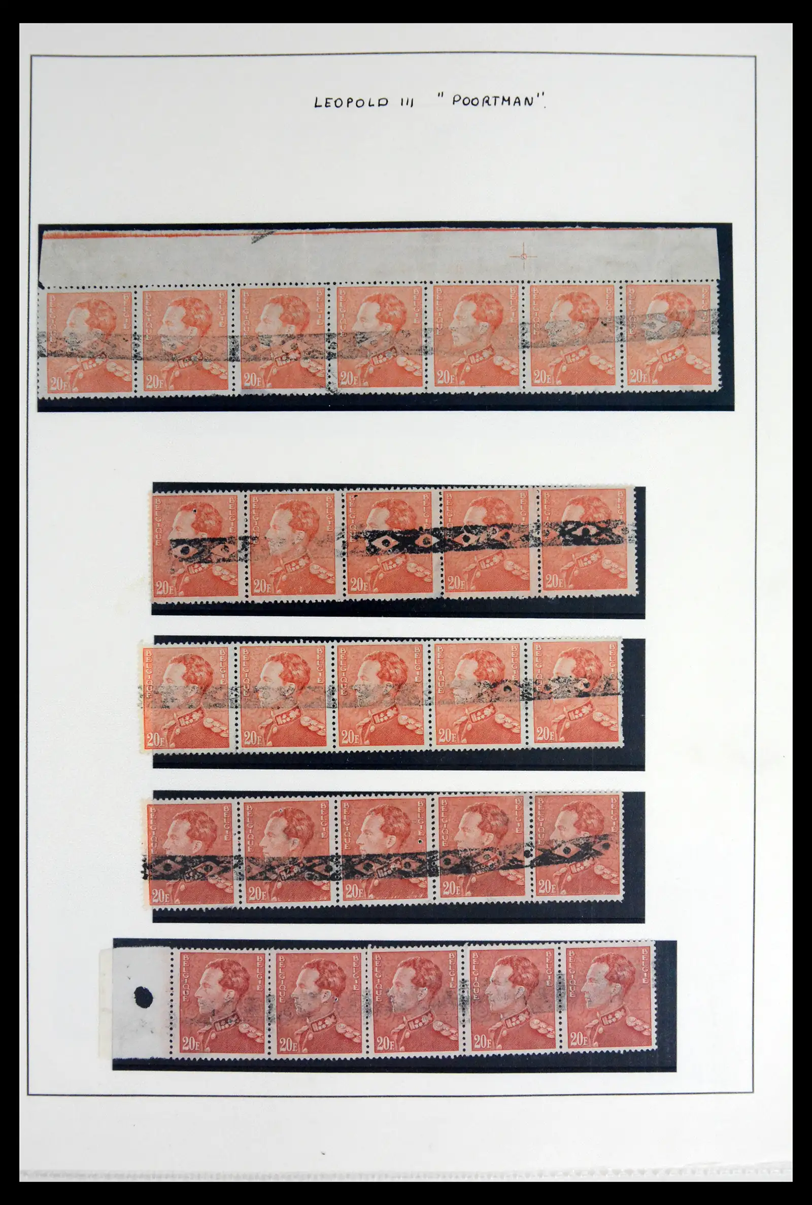 42137 0059 - Postzegelverzameling 42137 België emissie Poortman 1935-1996.