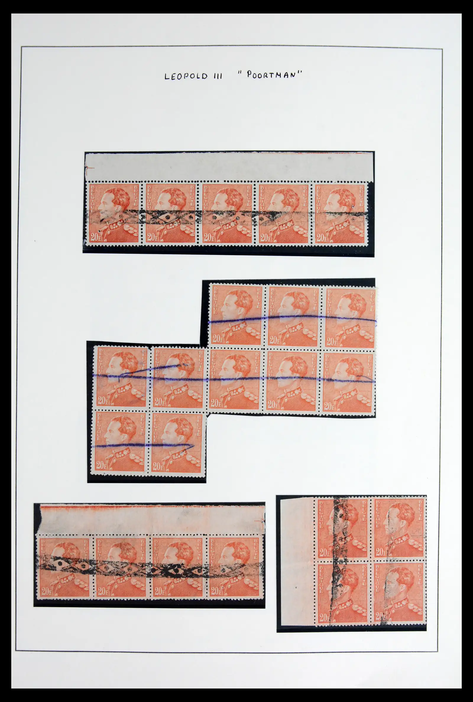 42137 0060 - Postzegelverzameling 42137 België emissie Poortman 1935-1996.