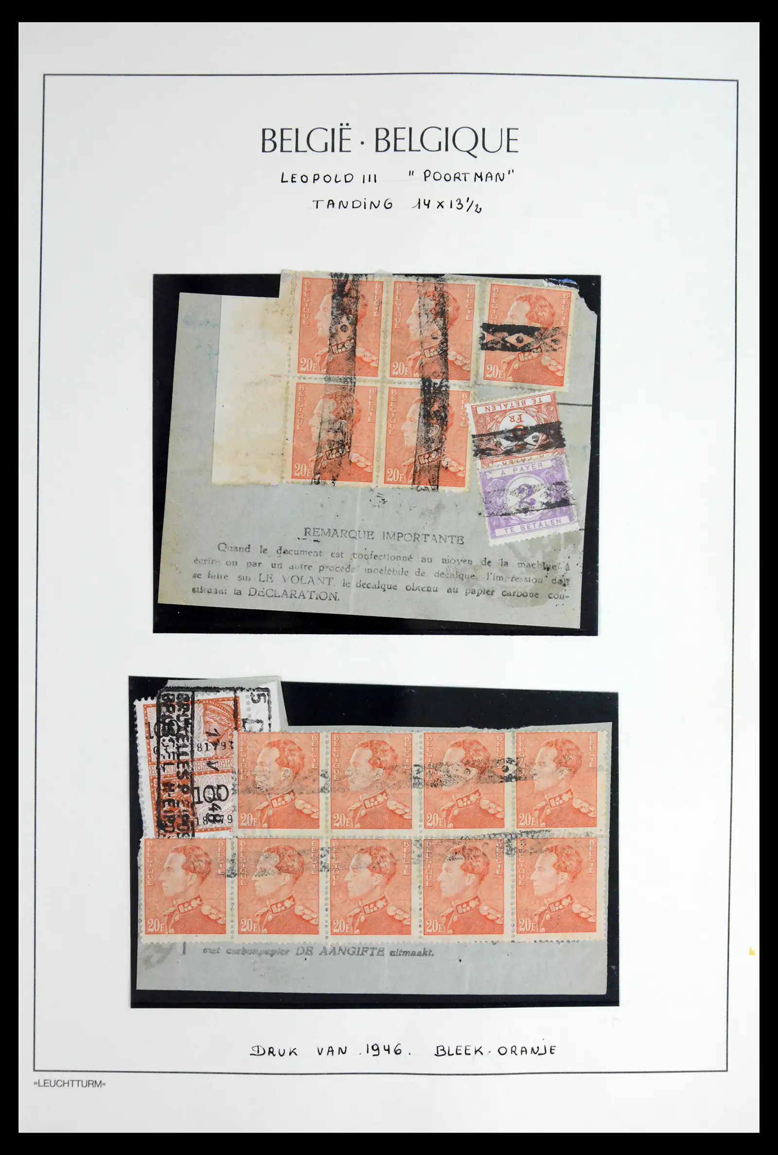 42137 0061 - Postzegelverzameling 42137 België emissie Poortman 1935-1996.