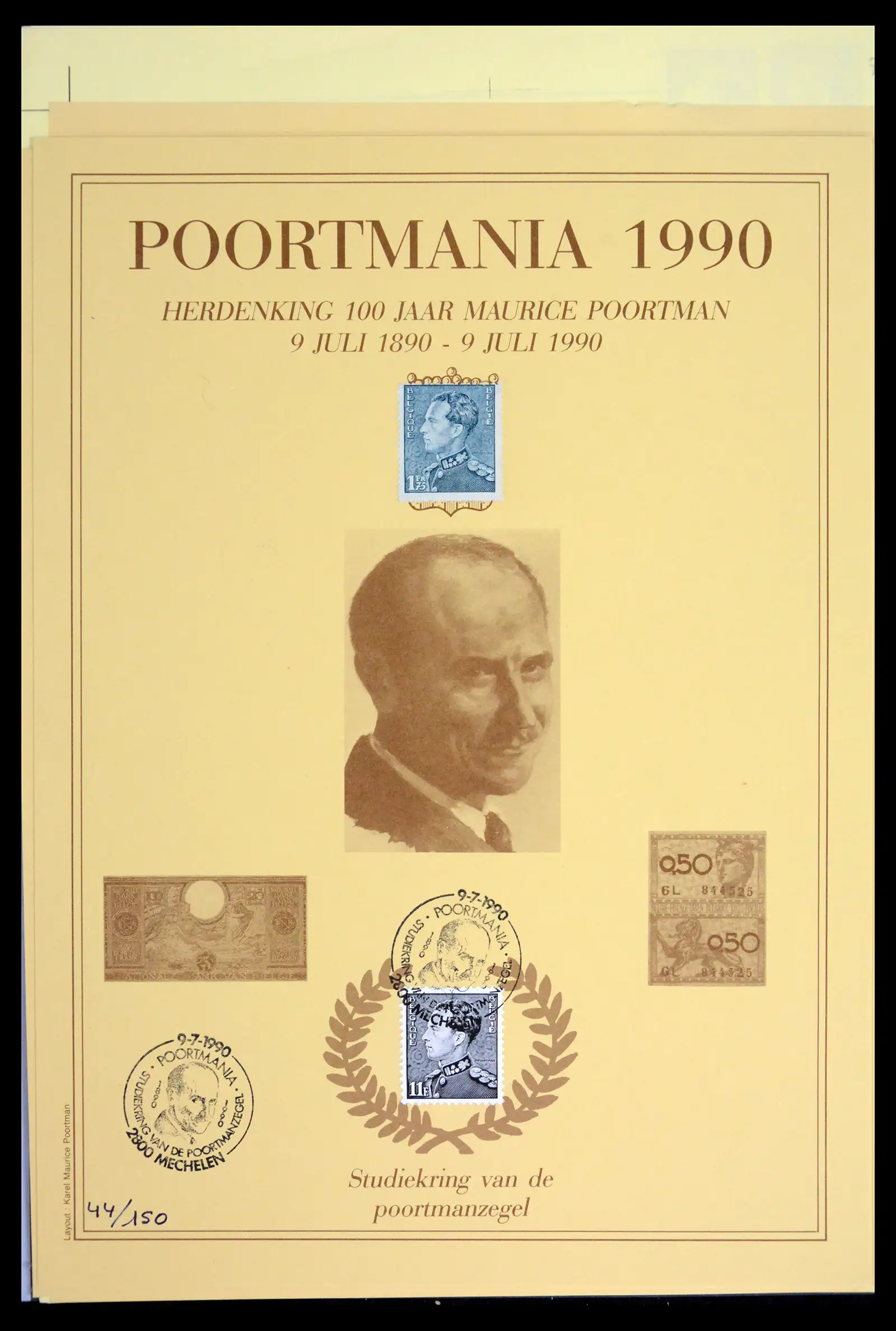 42137 0070 - Postzegelverzameling 42137 België emissie Poortman 1935-1996.