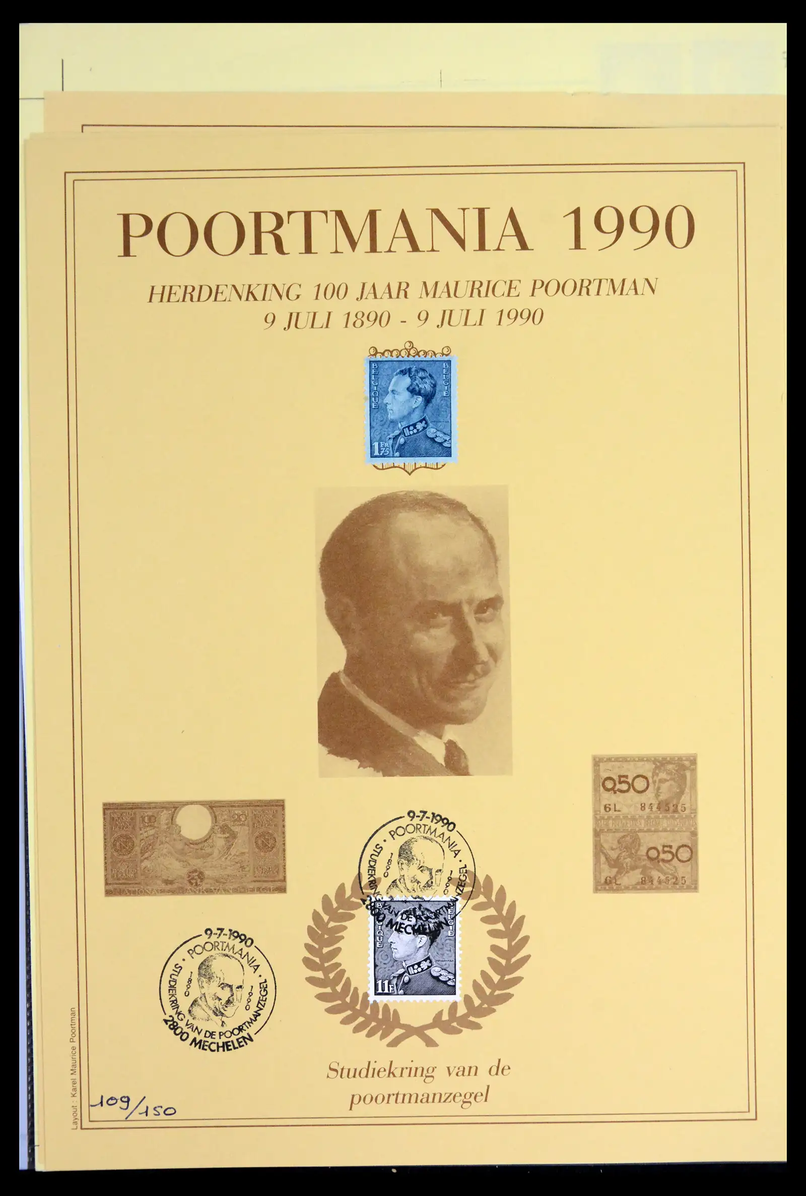 42137 0072 - Postzegelverzameling 42137 België emissie Poortman 1935-1996.