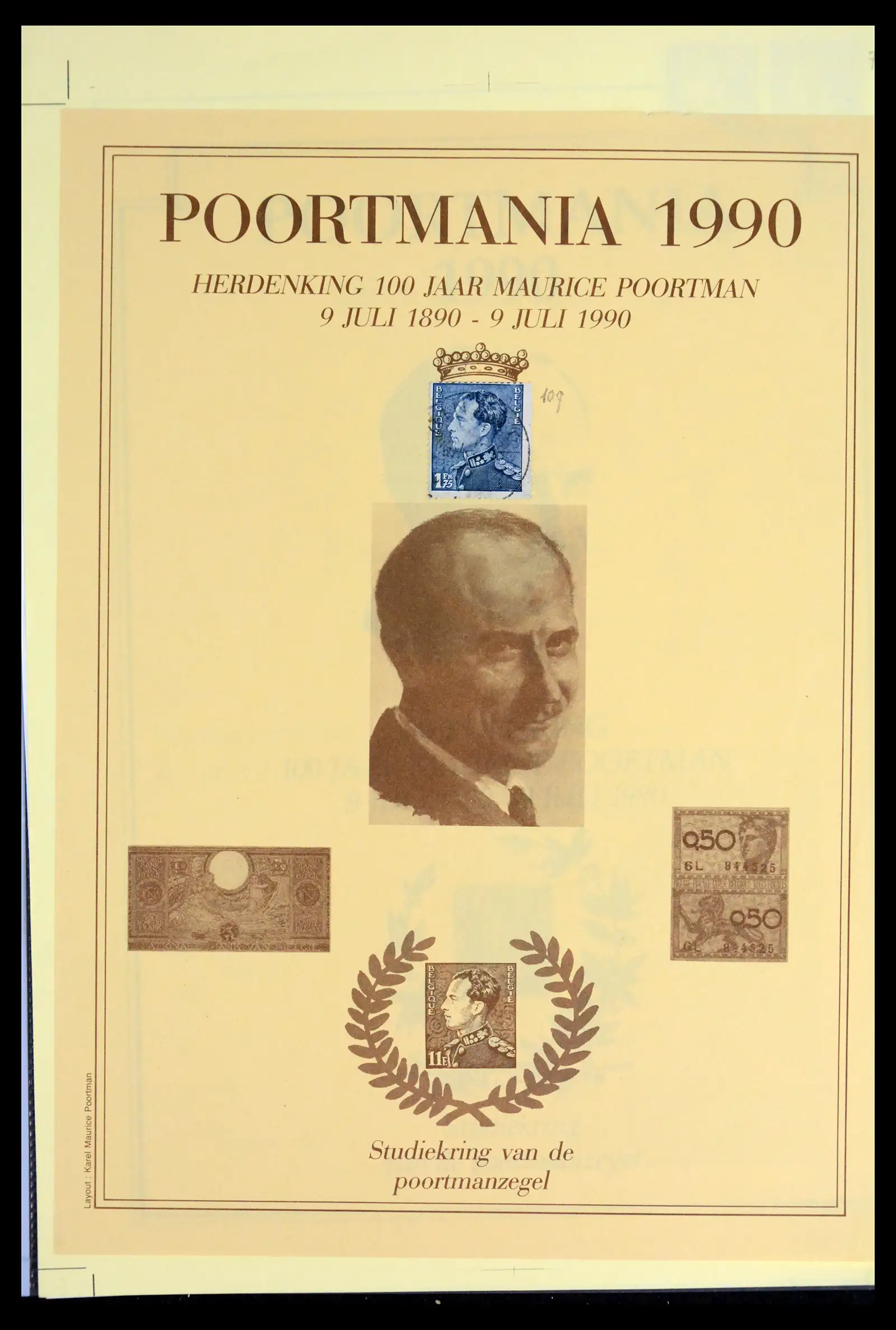 42137 0074 - Postzegelverzameling 42137 België emissie Poortman 1935-1996.