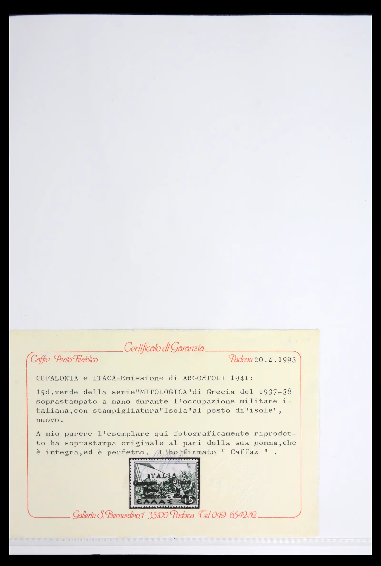 42140 0005 - Postzegelverzameling 42140 Italiaanse bezetting 1941-1944.