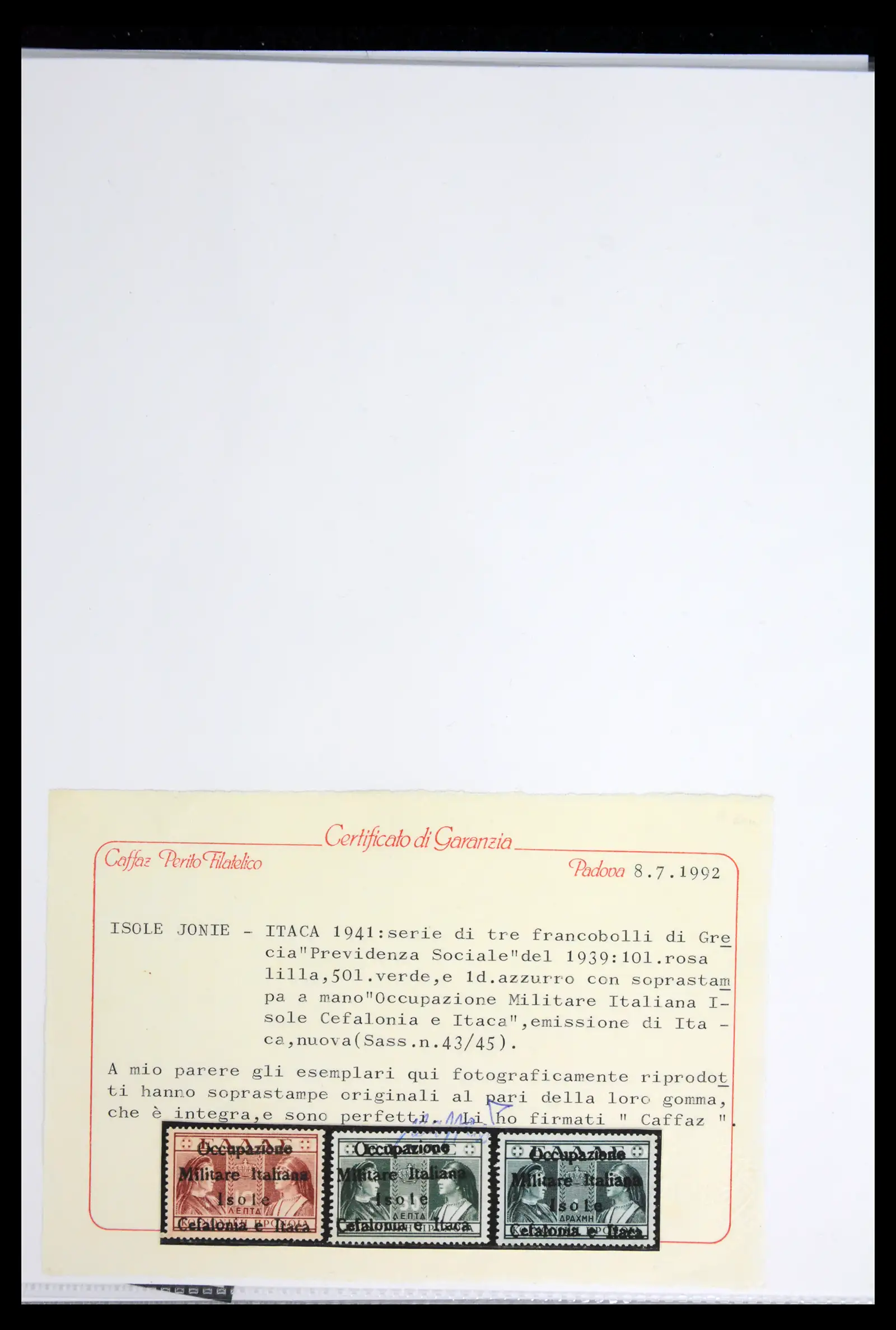 42140 0007 - Postzegelverzameling 42140 Italiaanse bezetting 1941-1944.