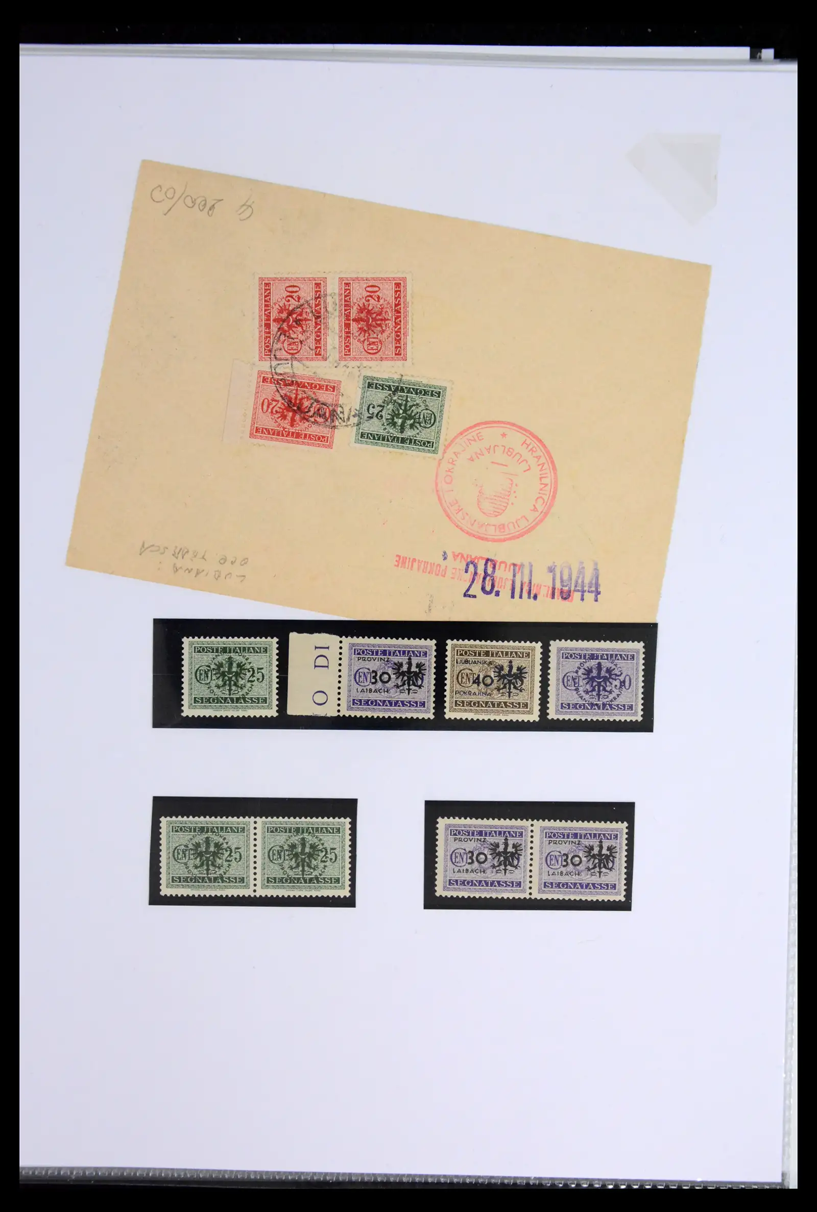 42140 0014 - Postzegelverzameling 42140 Italiaanse bezetting 1941-1944.
