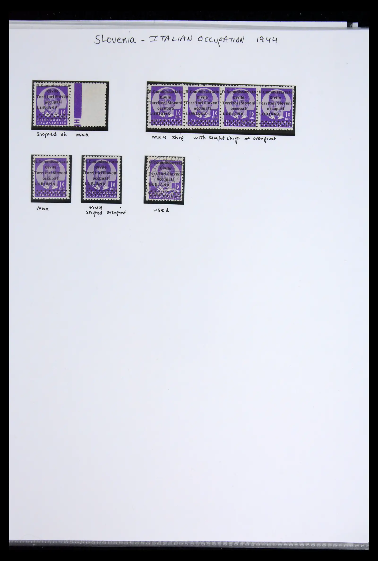 42140 0015 - Postzegelverzameling 42140 Italiaanse bezetting 1941-1944.