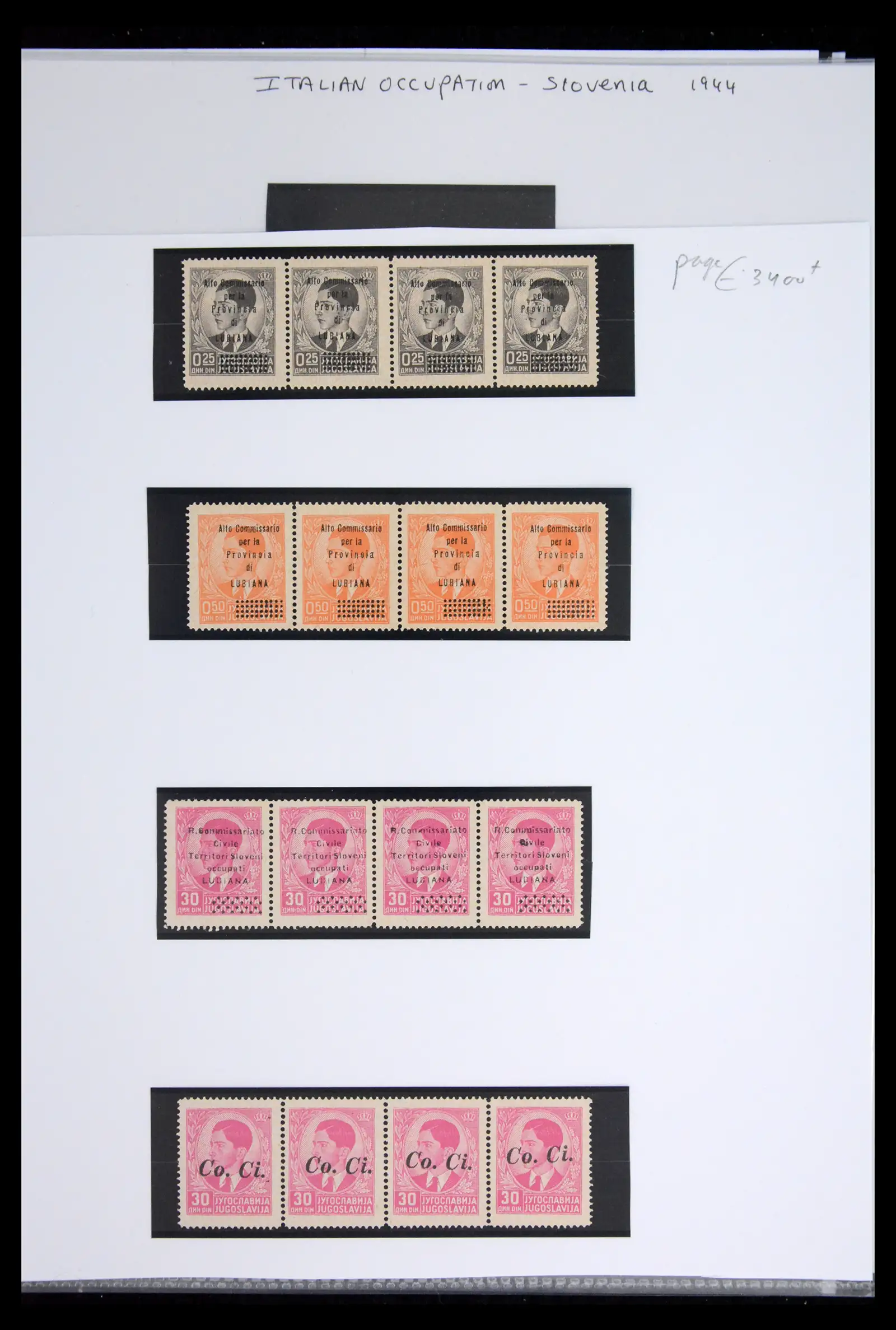 42140 0016 - Postzegelverzameling 42140 Italiaanse bezetting 1941-1944.