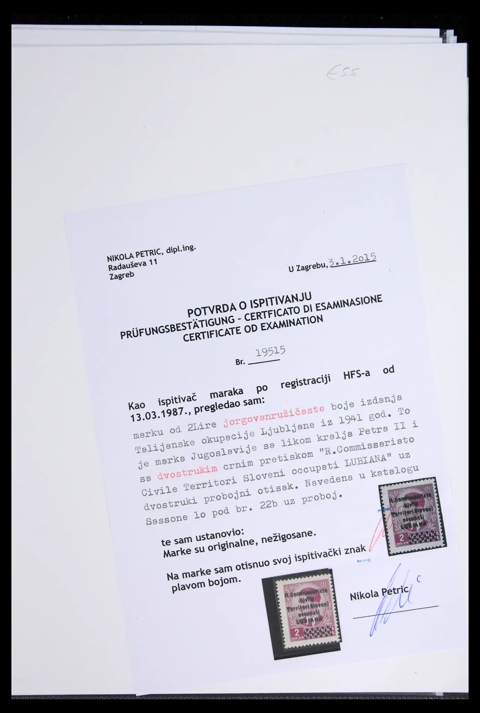 42140 0019 - Postzegelverzameling 42140 Italiaanse bezetting 1941-1944.