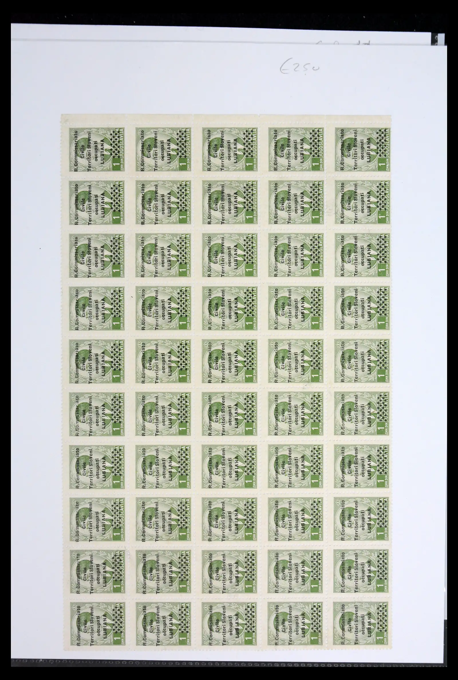 42140 0020 - Postzegelverzameling 42140 Italiaanse bezetting 1941-1944.