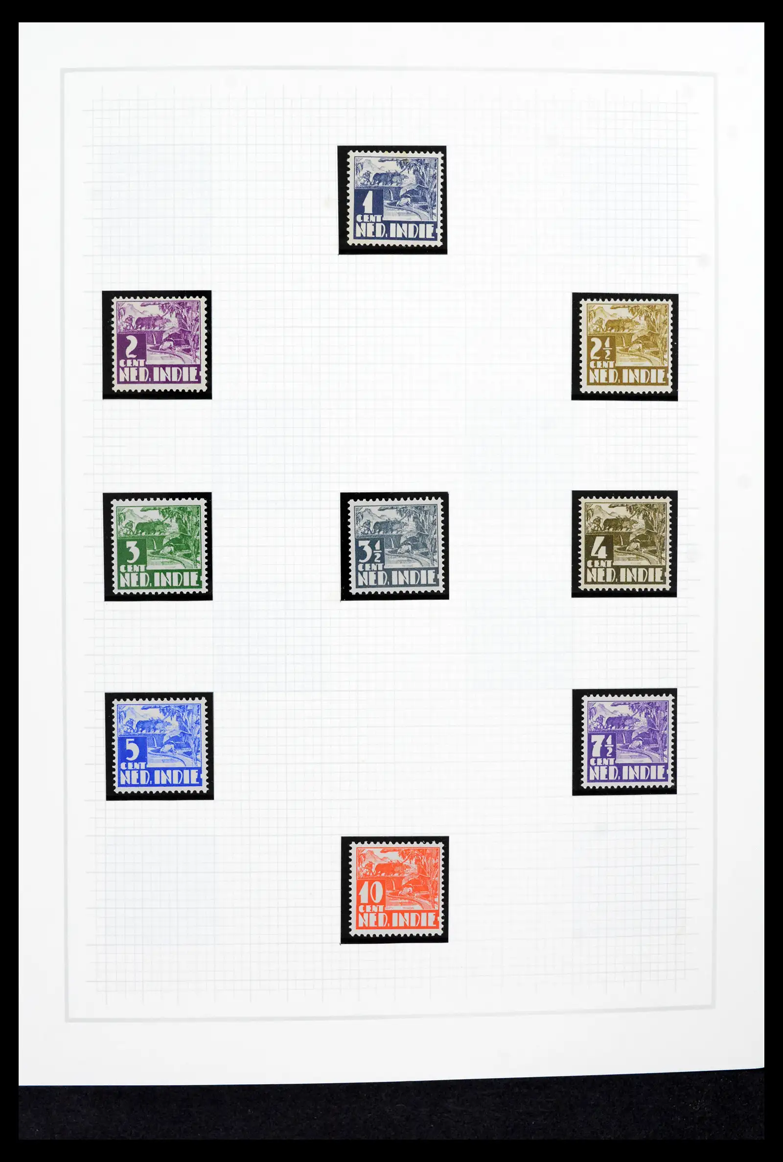 42153 0015 - Stamp collection 42153 Nederlands Indië 1870-1948.