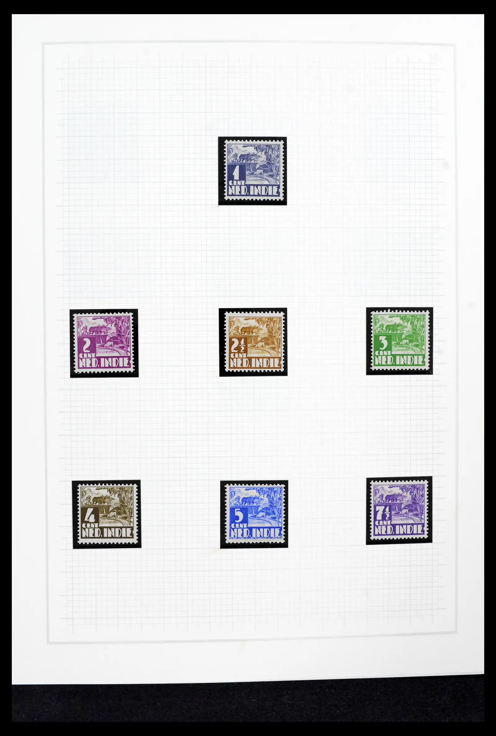 42153 0021 - Postzegelverzameling 42153 Nederlands Indië 1870-1948.