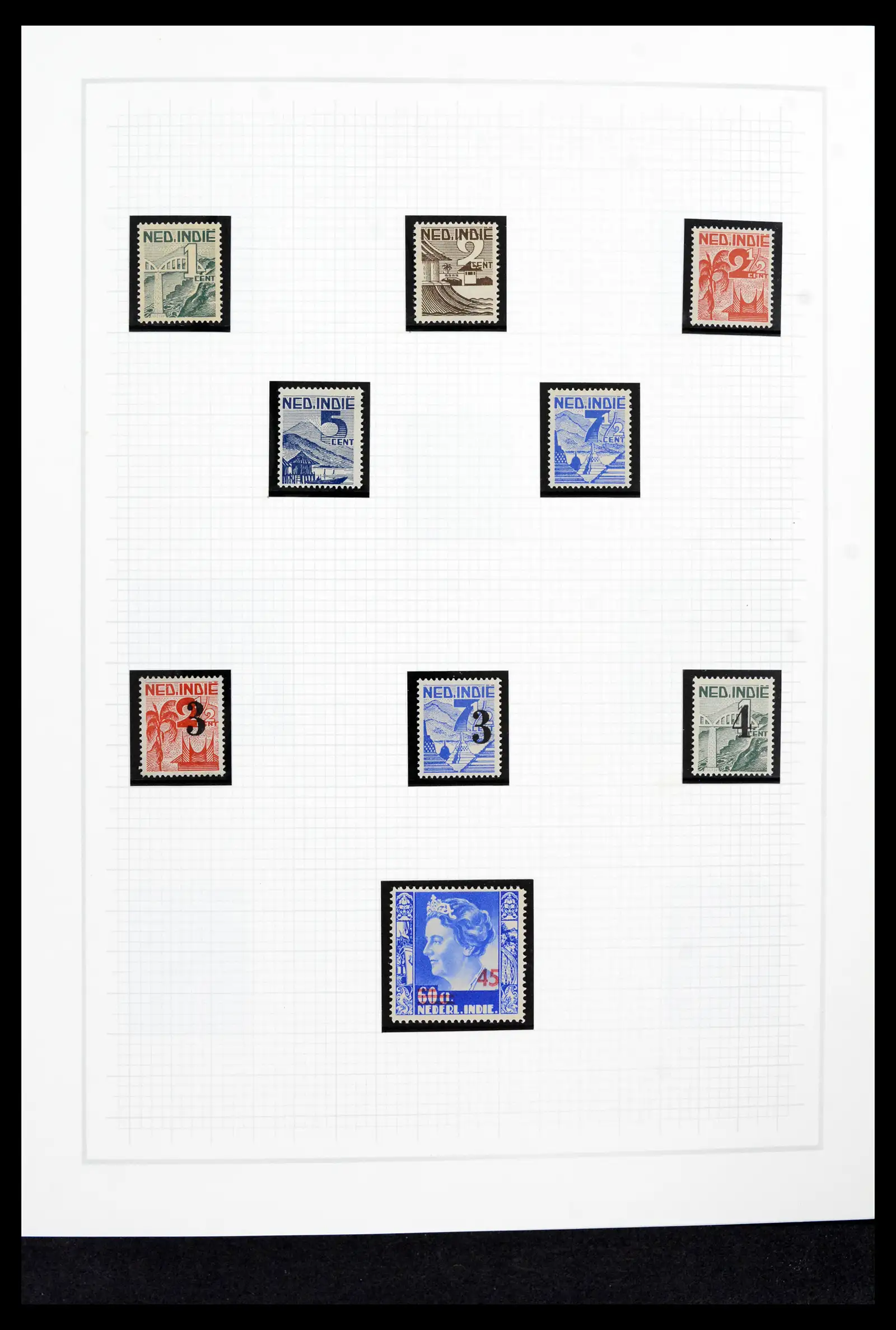42153 0026 - Postzegelverzameling 42153 Nederlands Indië 1870-1948.