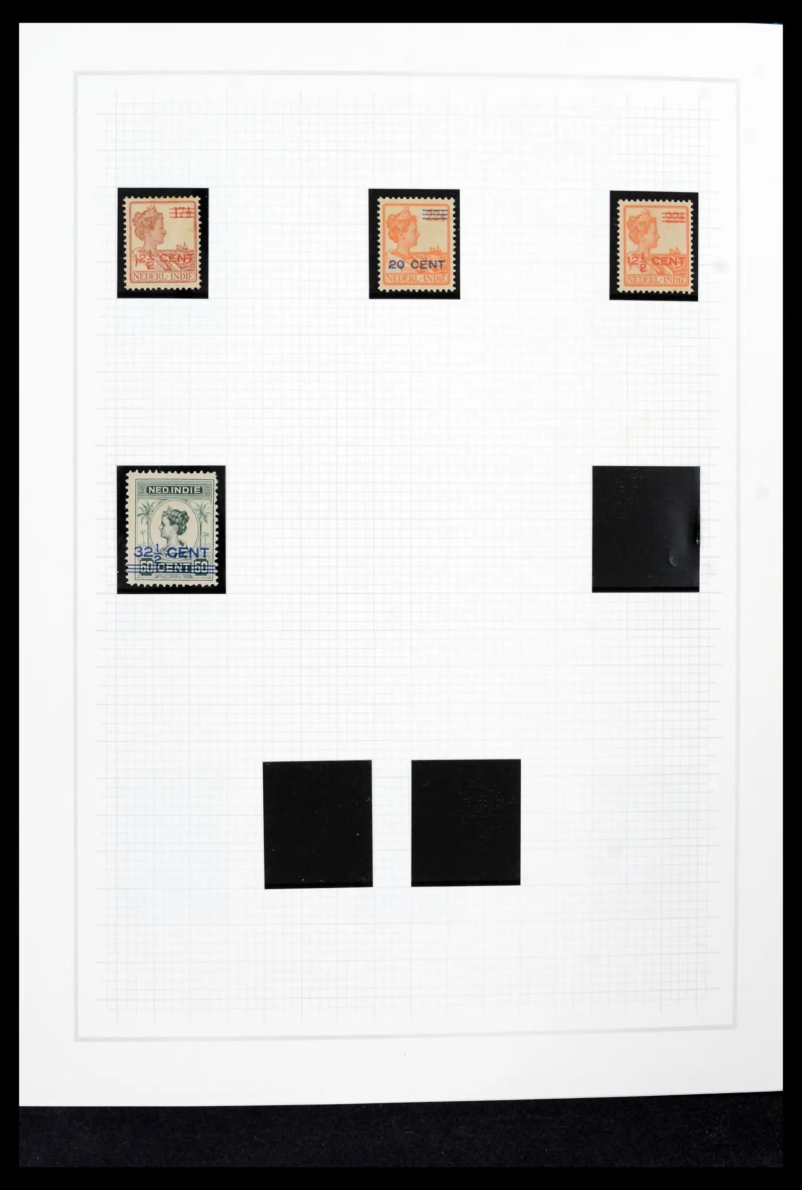42153 0028 - Postzegelverzameling 42153 Nederlands Indië 1870-1948.