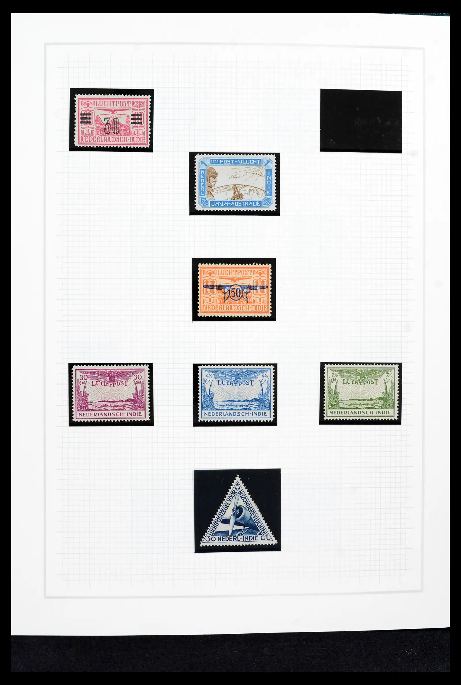 42153 0032 - Postzegelverzameling 42153 Nederlands Indië 1870-1948.