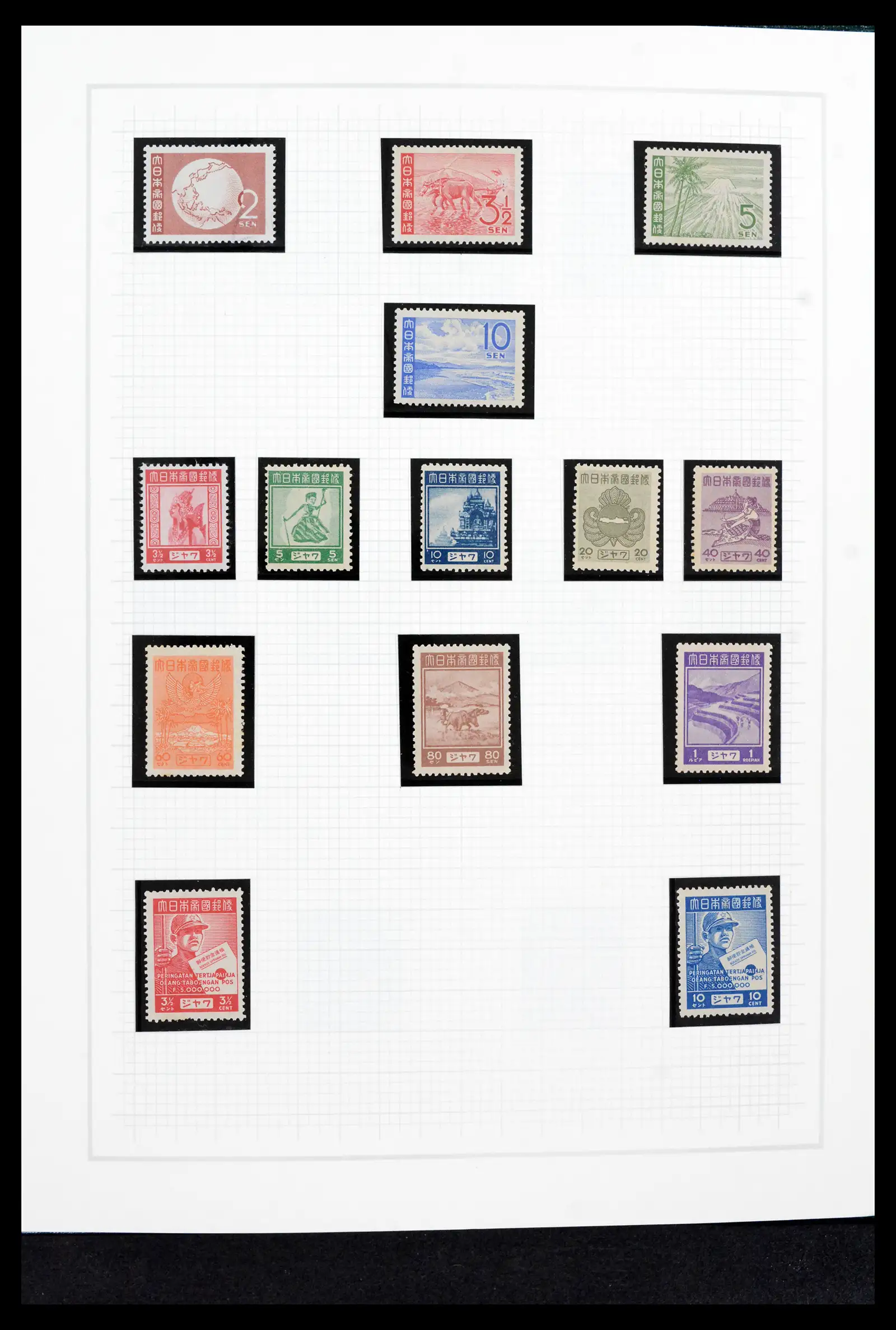 42153 0034 - Postzegelverzameling 42153 Nederlands Indië 1870-1948.