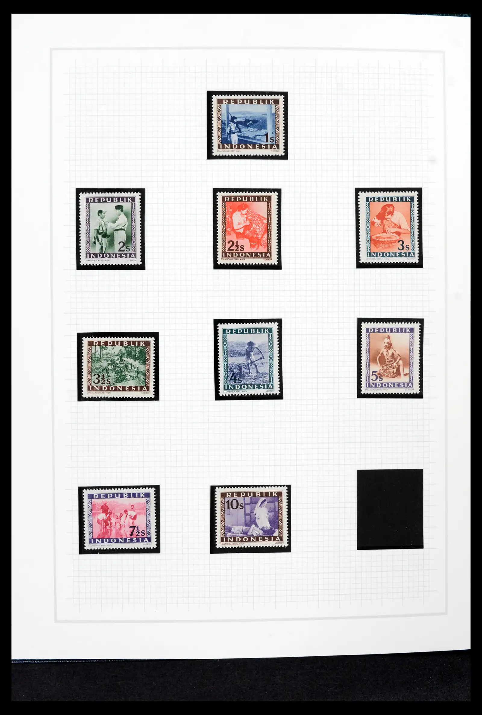 42153 0041 - Postzegelverzameling 42153 Nederlands Indië 1870-1948.