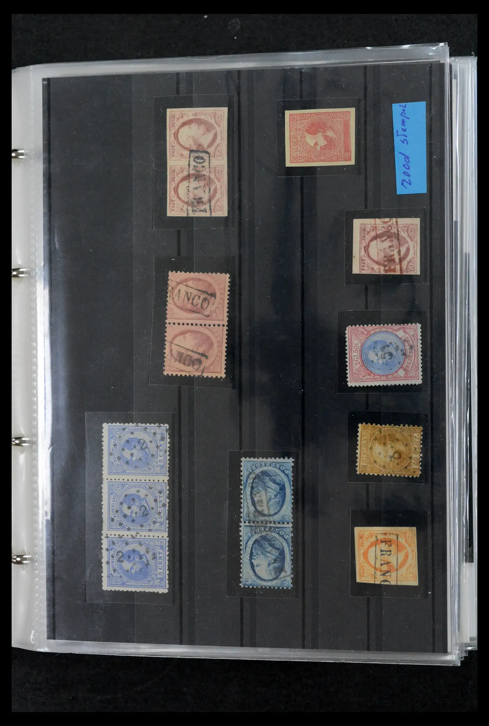 42165 0004 - Postzegelverzameling 42165 Nederland topnummers 1852-1950.