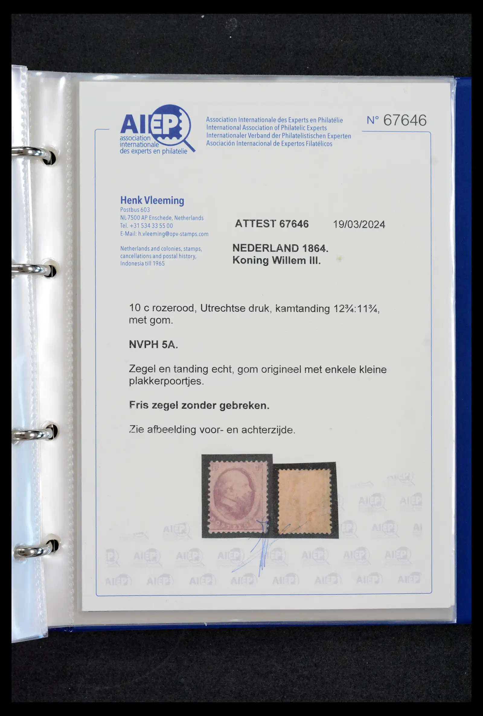 42165 0006 - Postzegelverzameling 42165 Nederland topnummers 1852-1950.