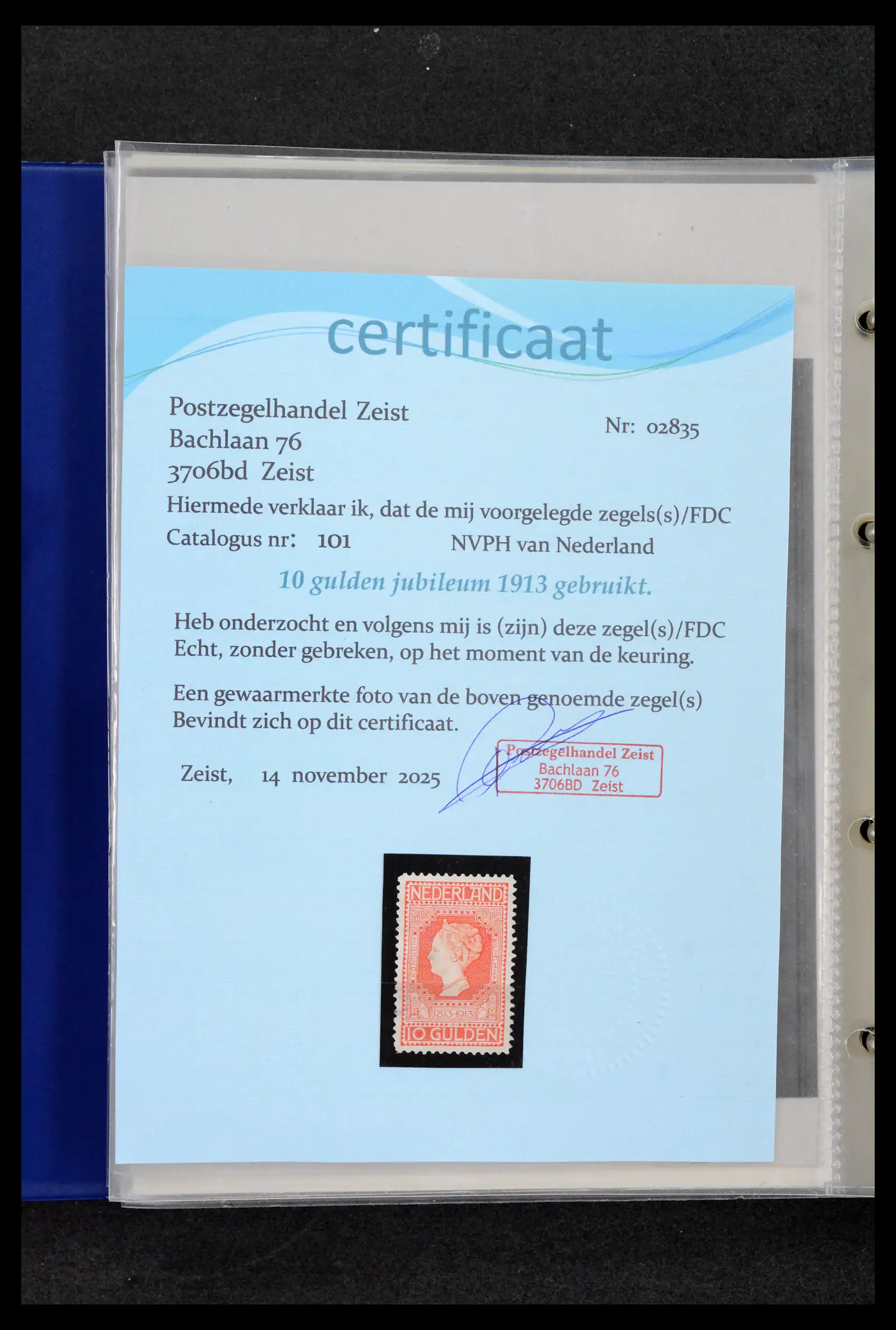 42165 0015 - Postzegelverzameling 42165 Nederland topnummers 1852-1950.